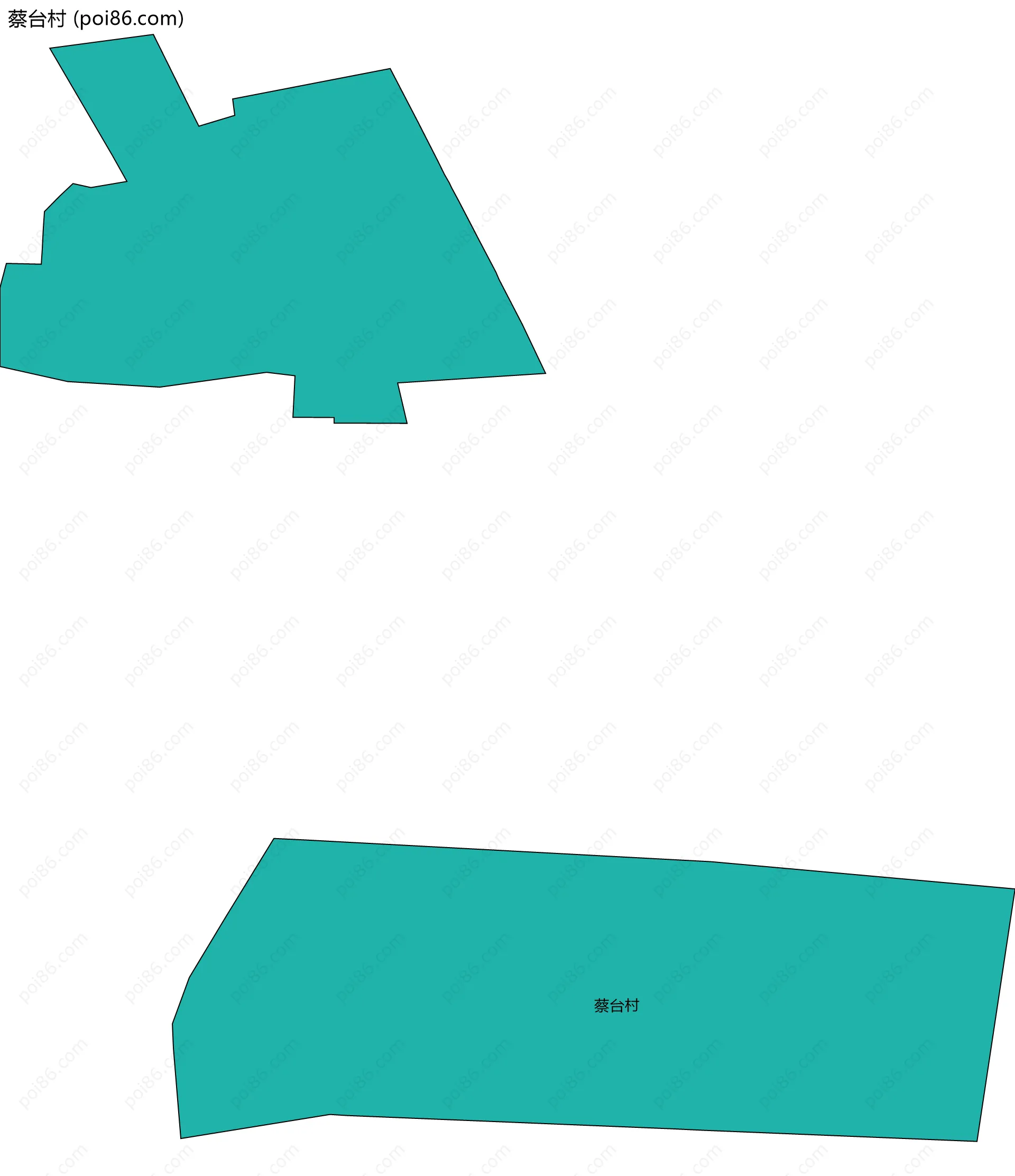 蔡台村边界地图