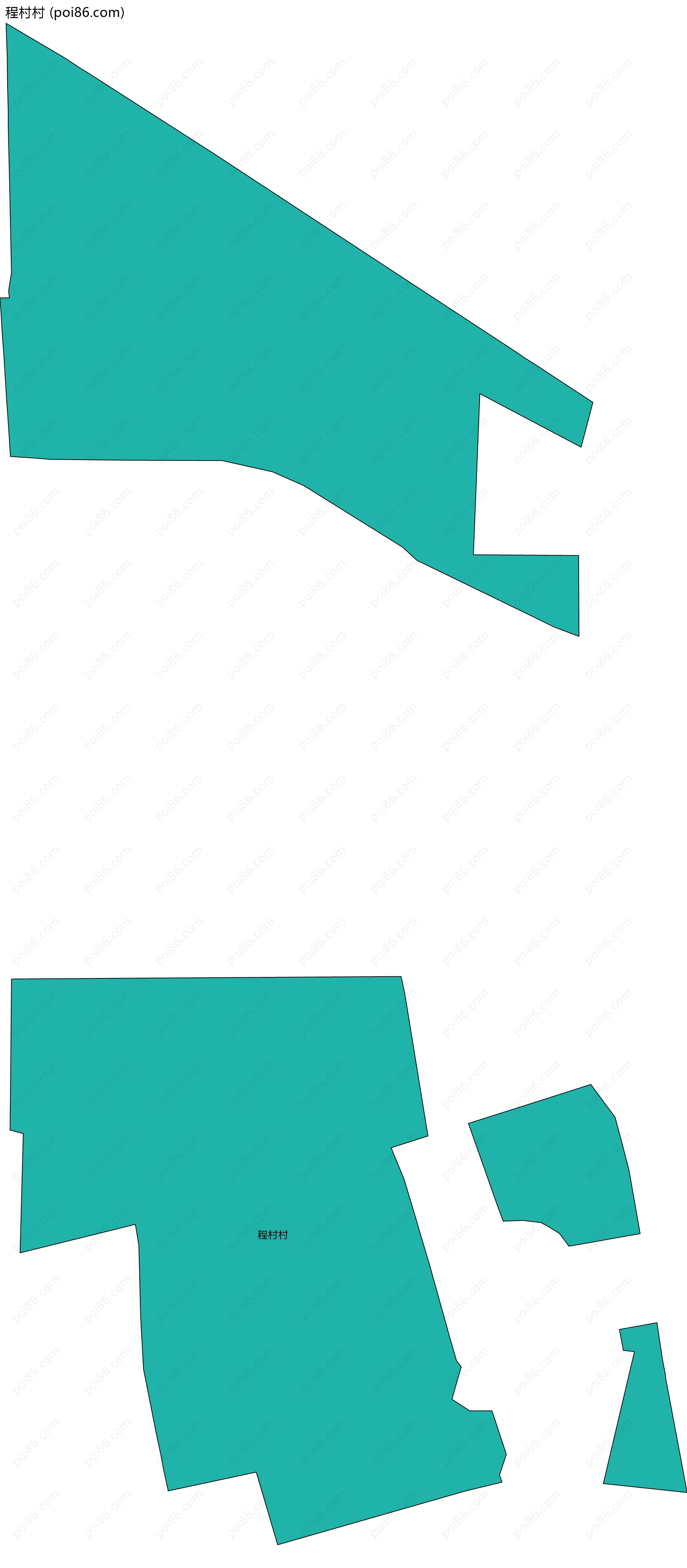 程村村边界地图