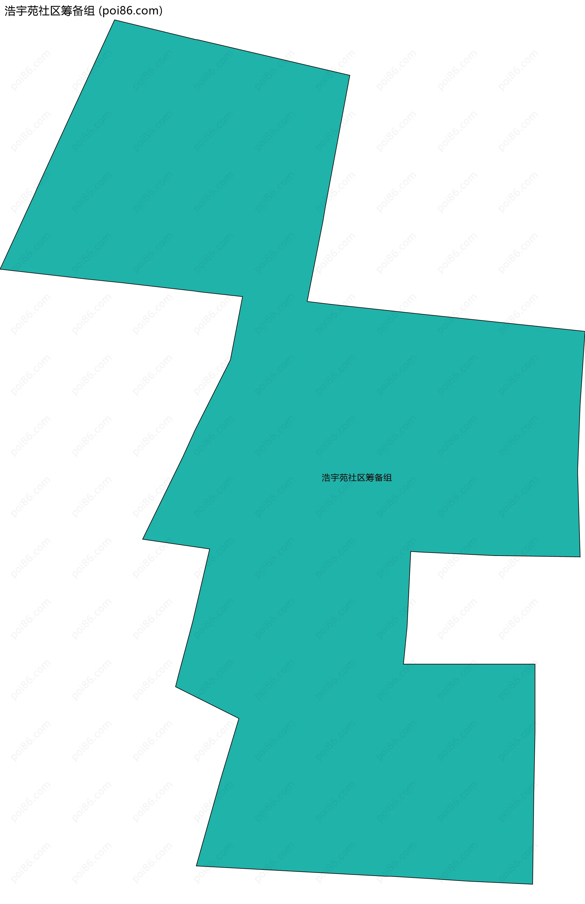 浩宇苑社区筹备组边界地图