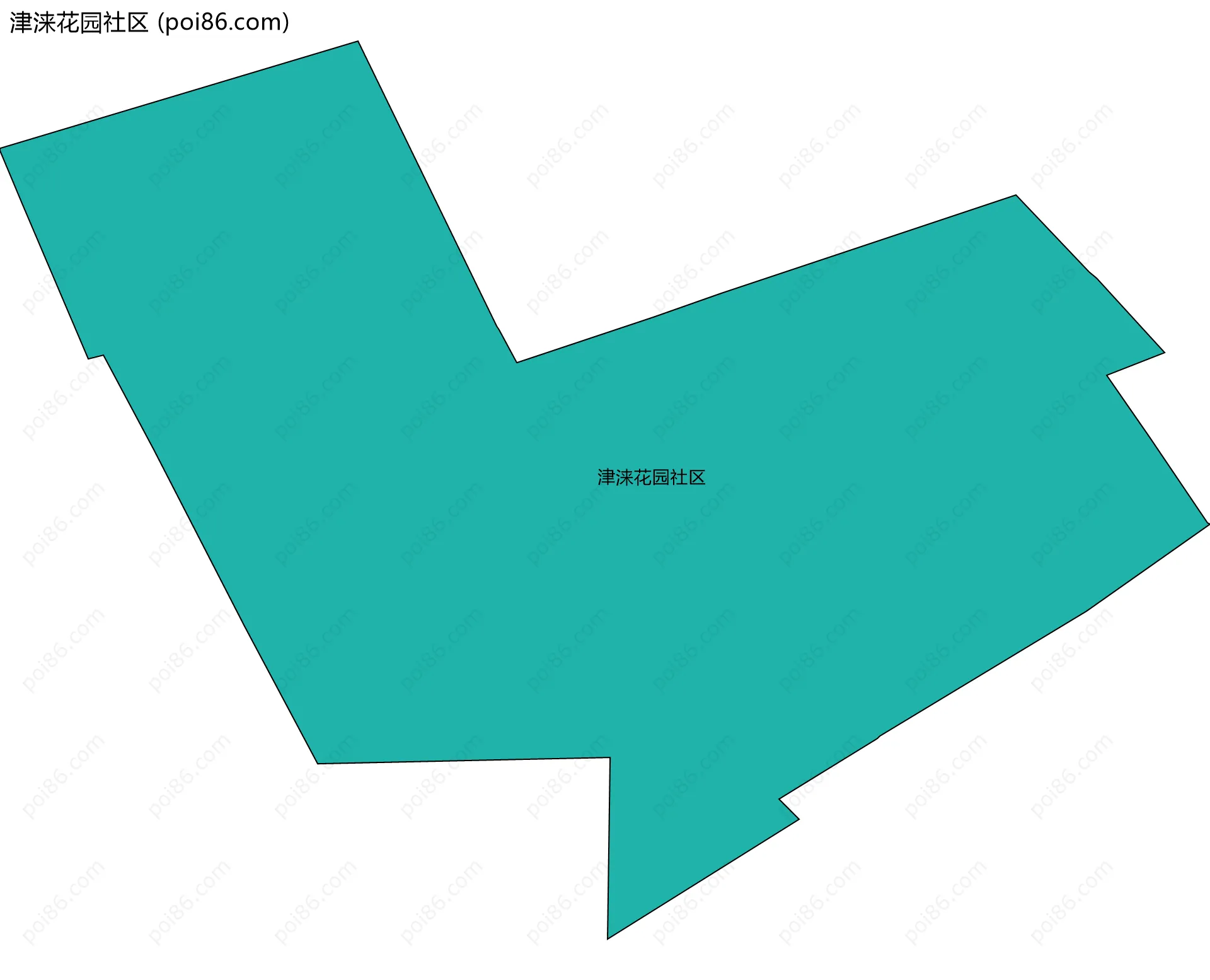 津涞花园社区边界地图
