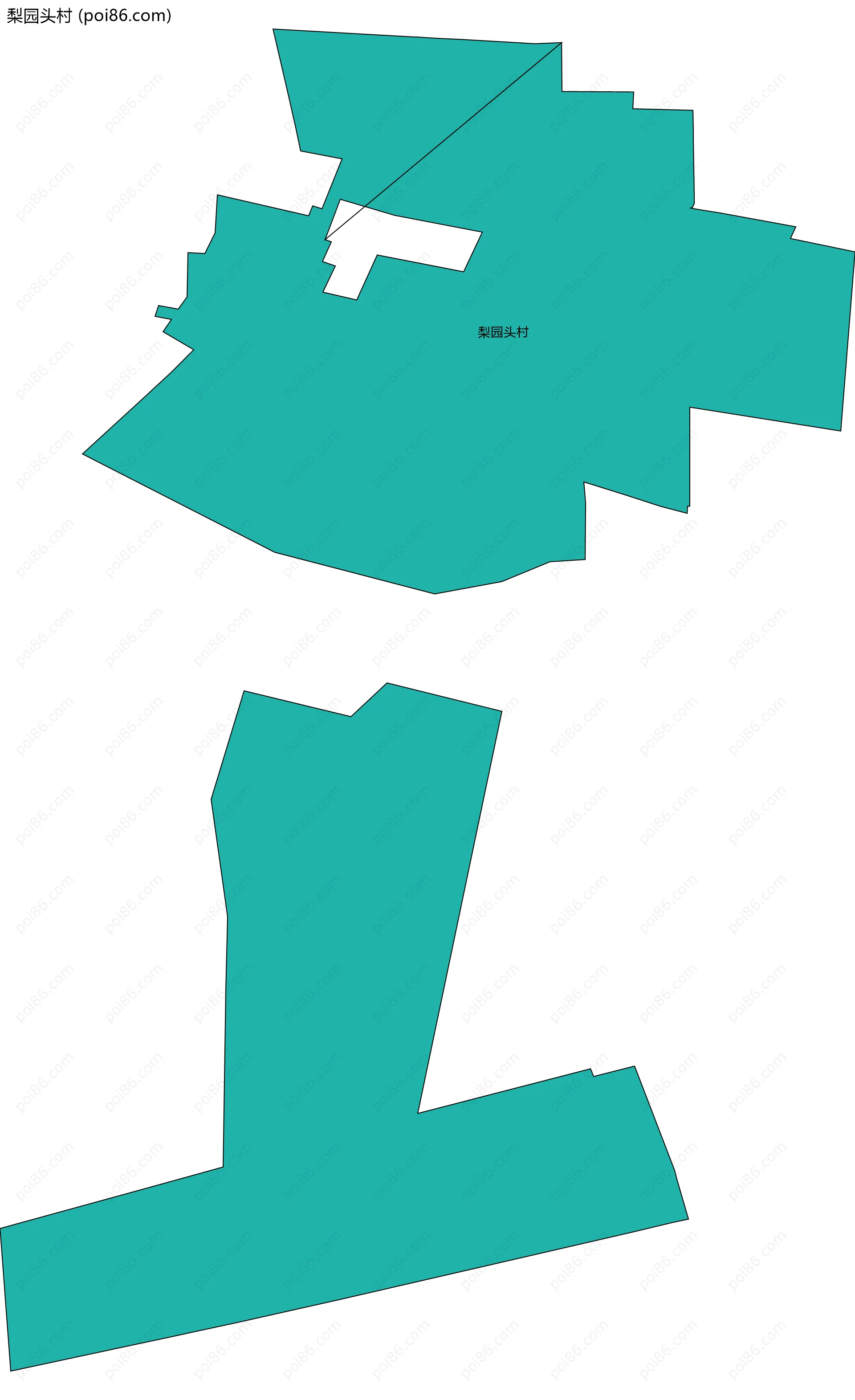 梨园头村边界地图