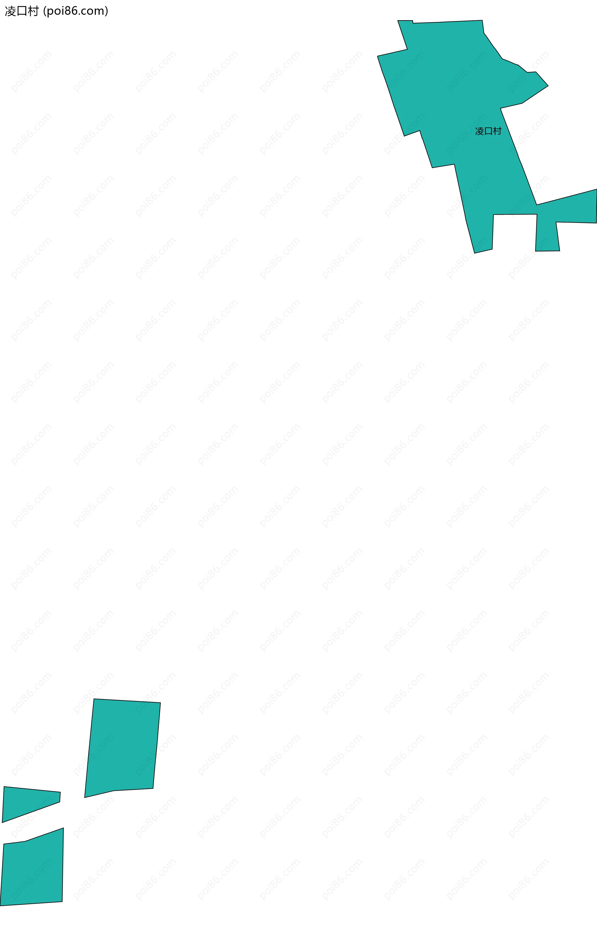 凌口村边界地图