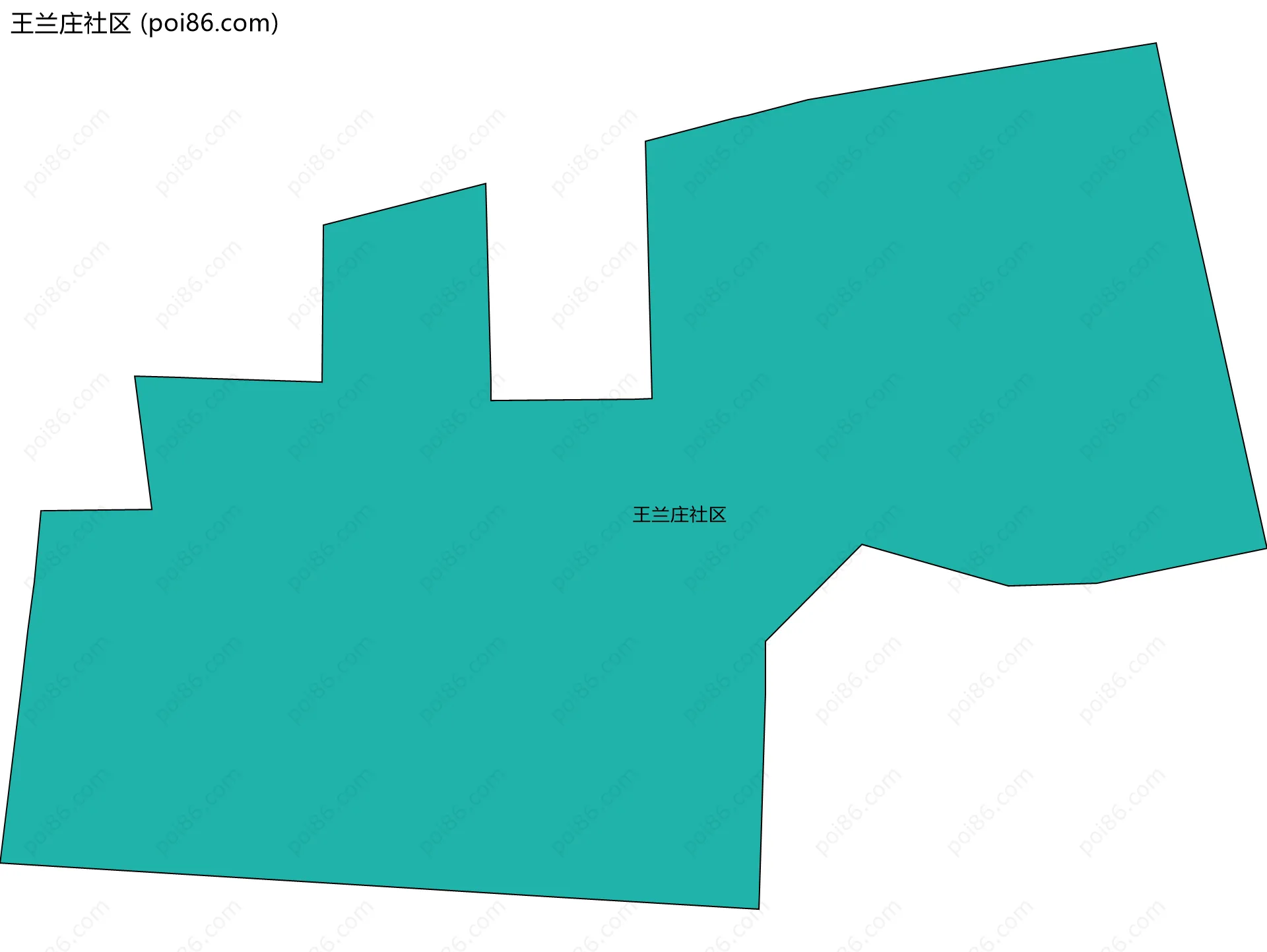 王兰庄社区边界地图