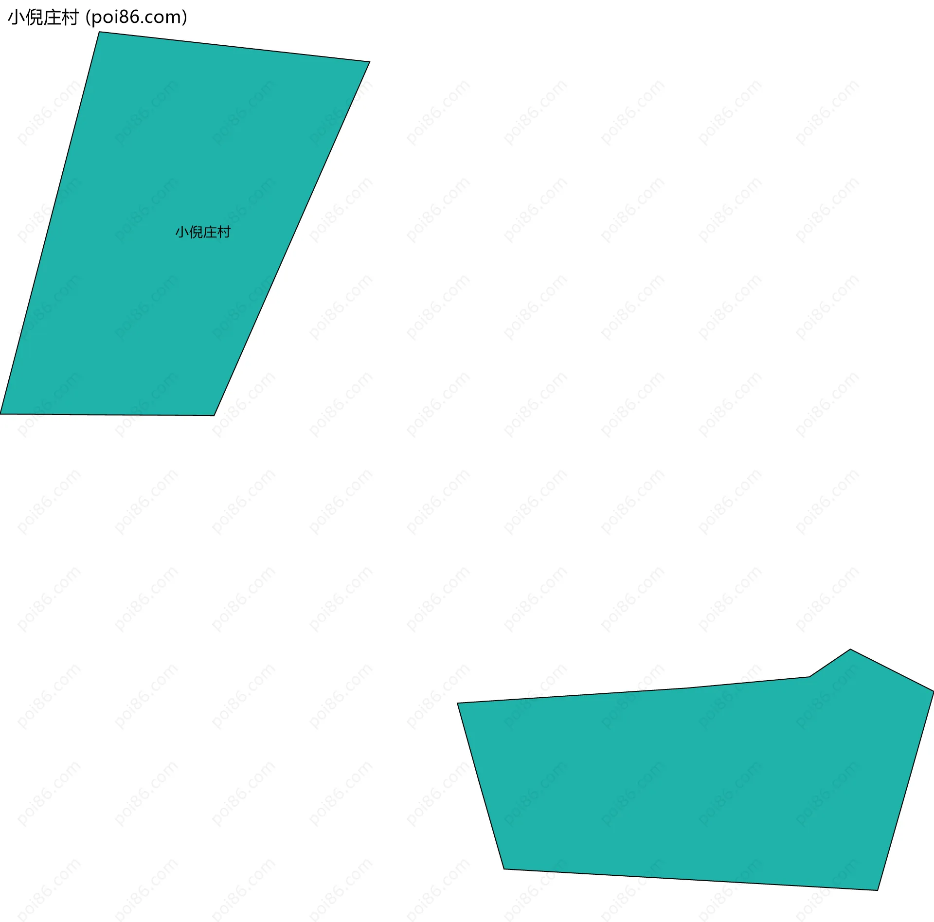 小倪庄村边界地图