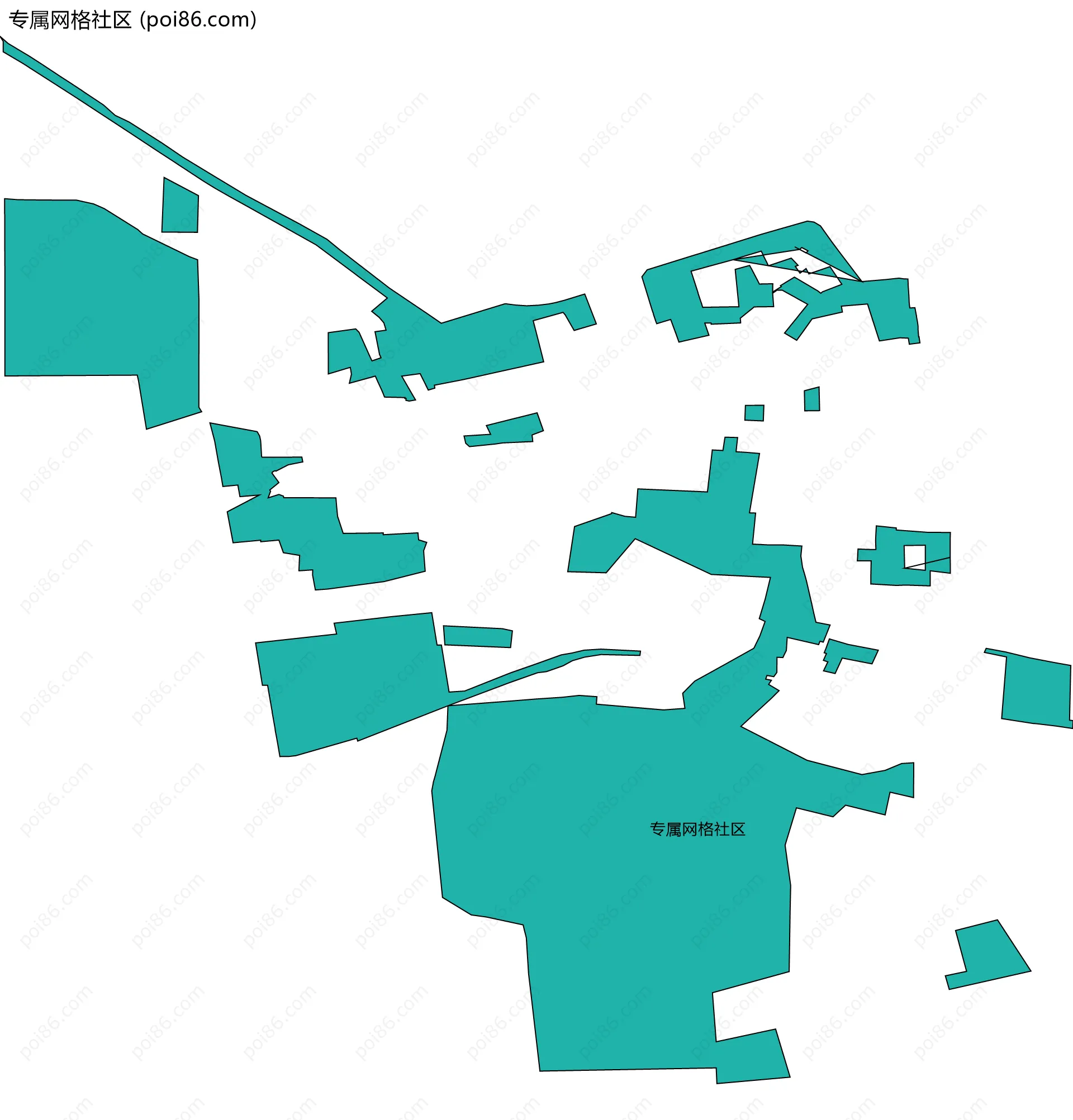 专属网格社区边界地图