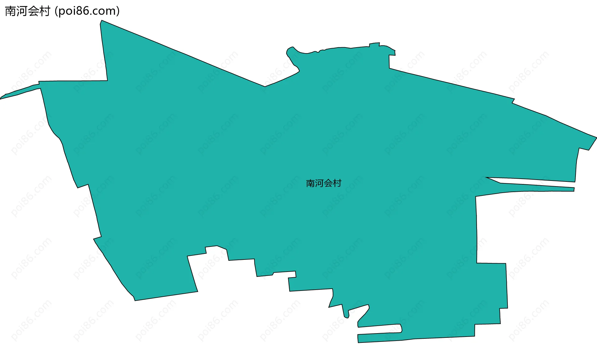 南河会村边界地图