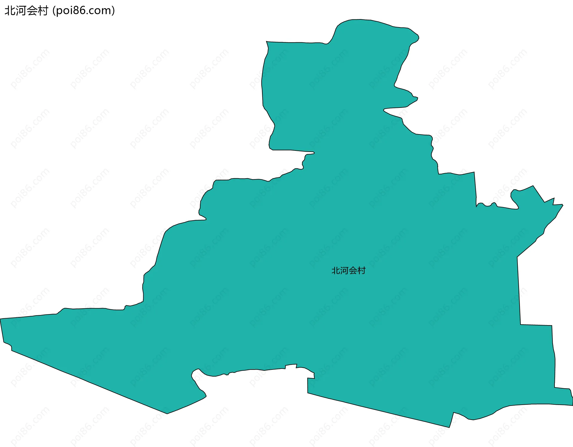 北河会村边界地图