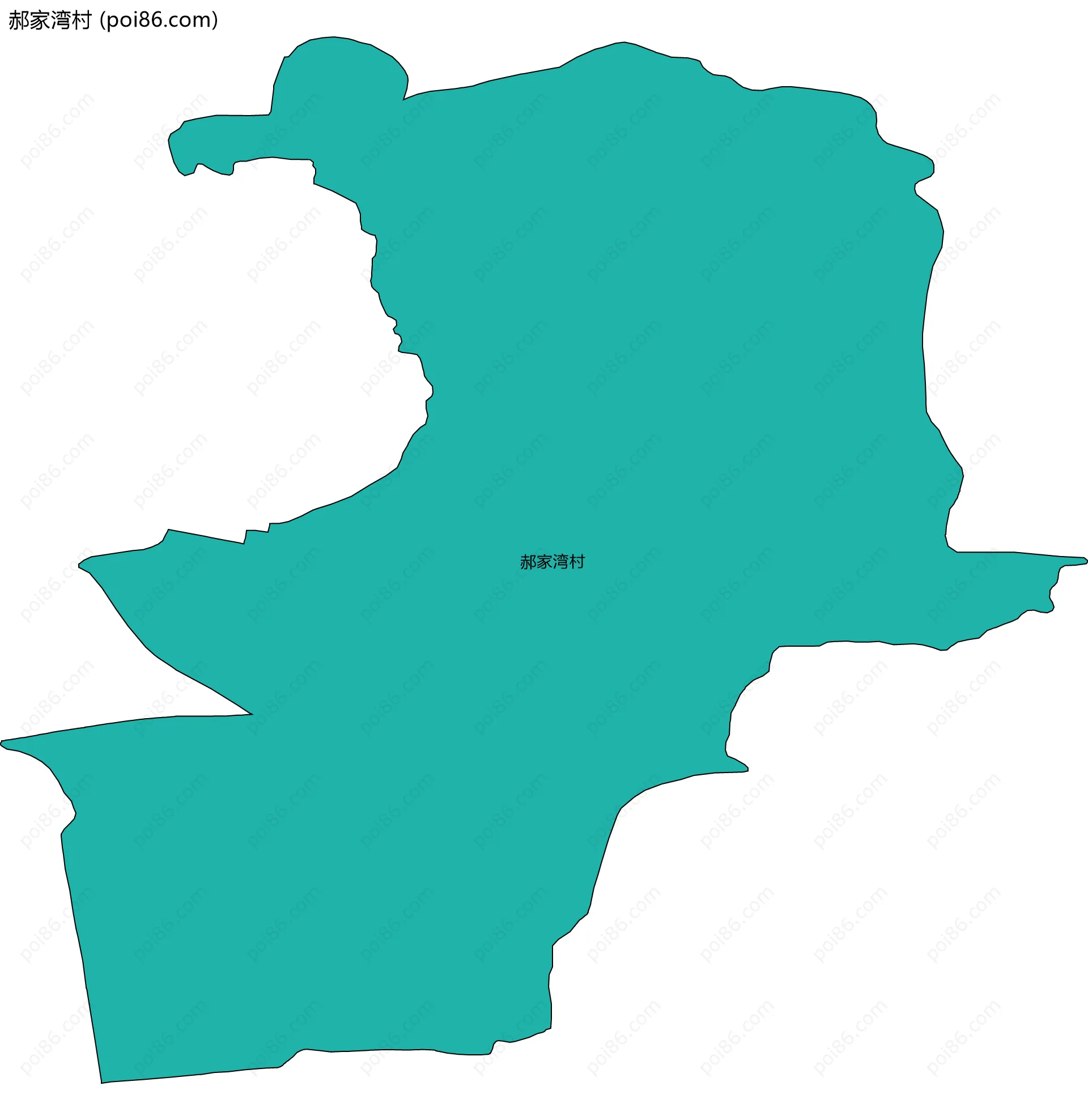 郝家湾村边界地图