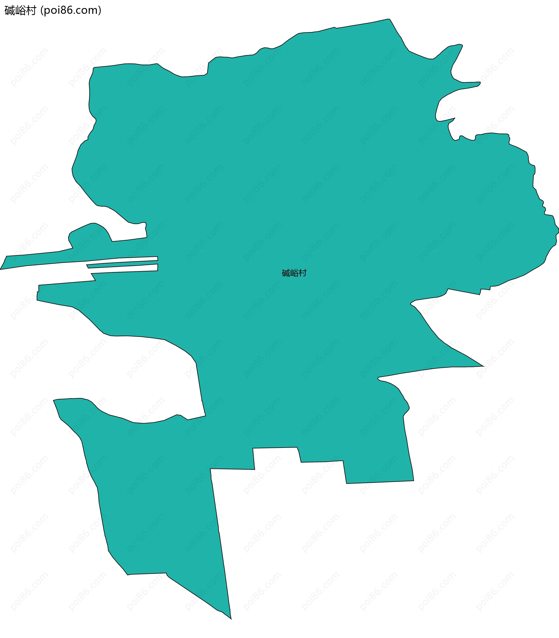 碱峪村边界地图