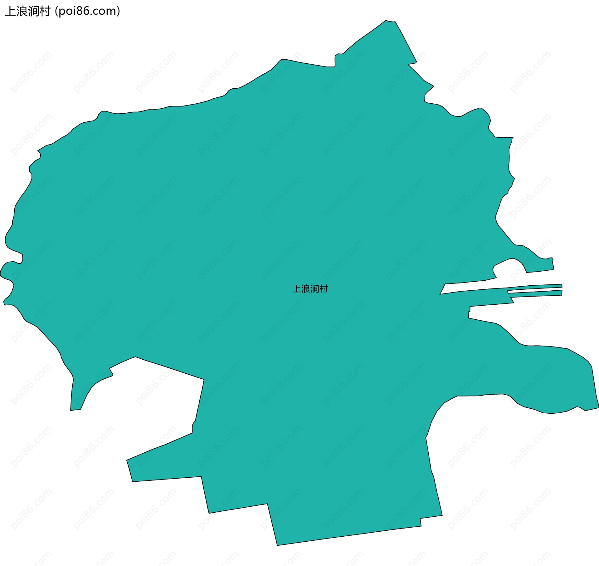 上浪涧村边界地图