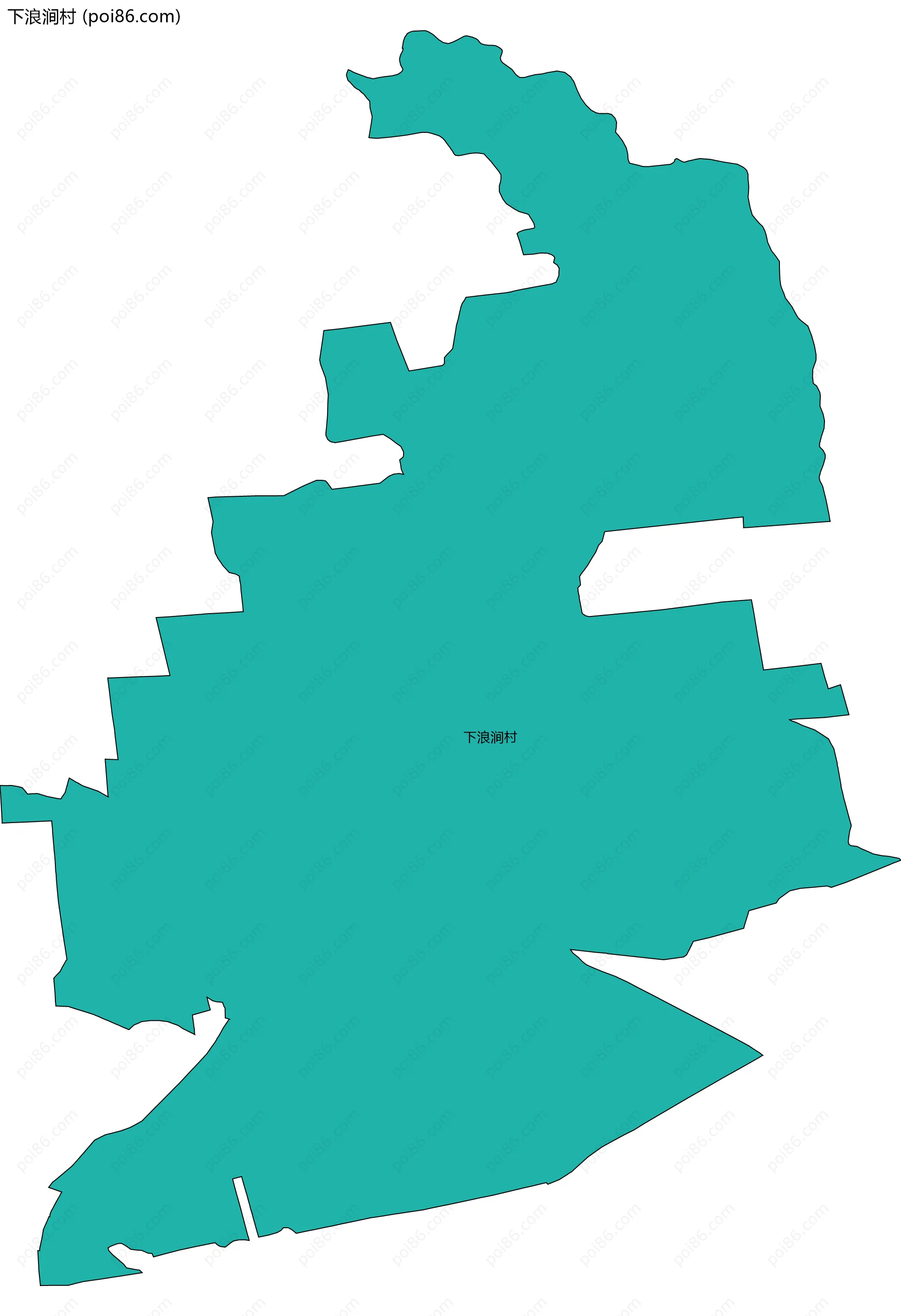 下浪涧村边界地图