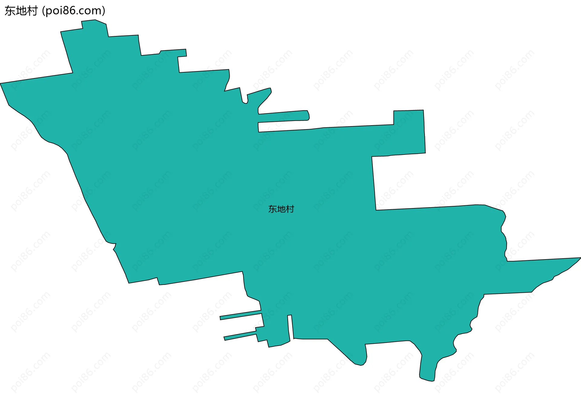 东地村边界地图