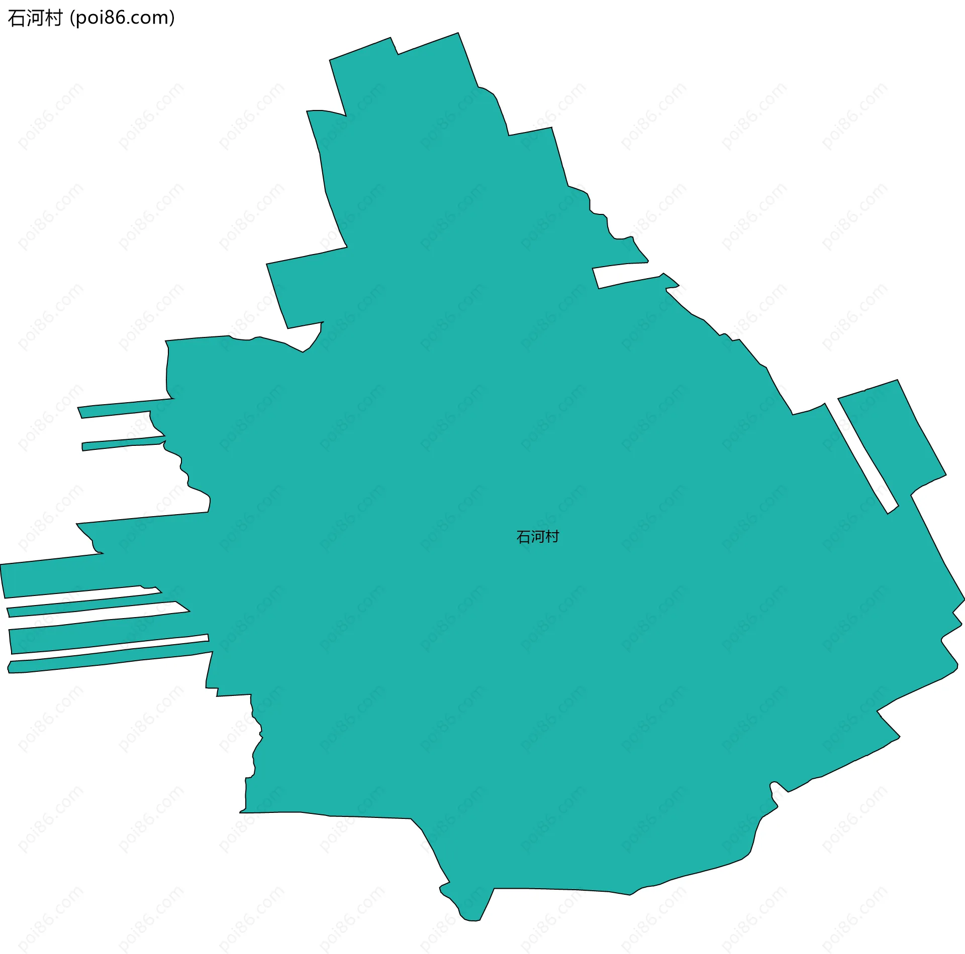 石河村边界地图