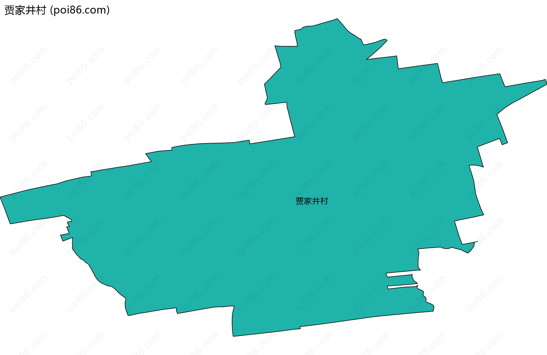 贾家井村边界地图