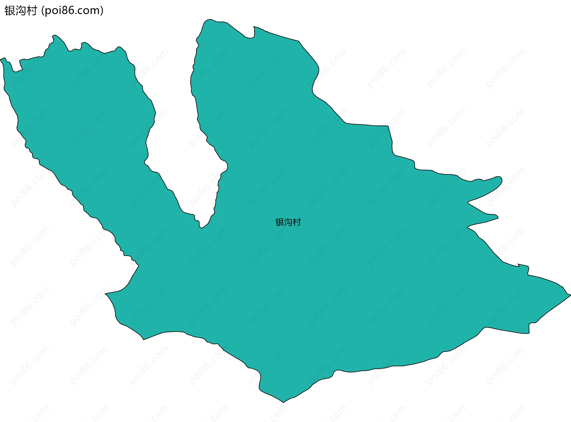 银沟村边界地图