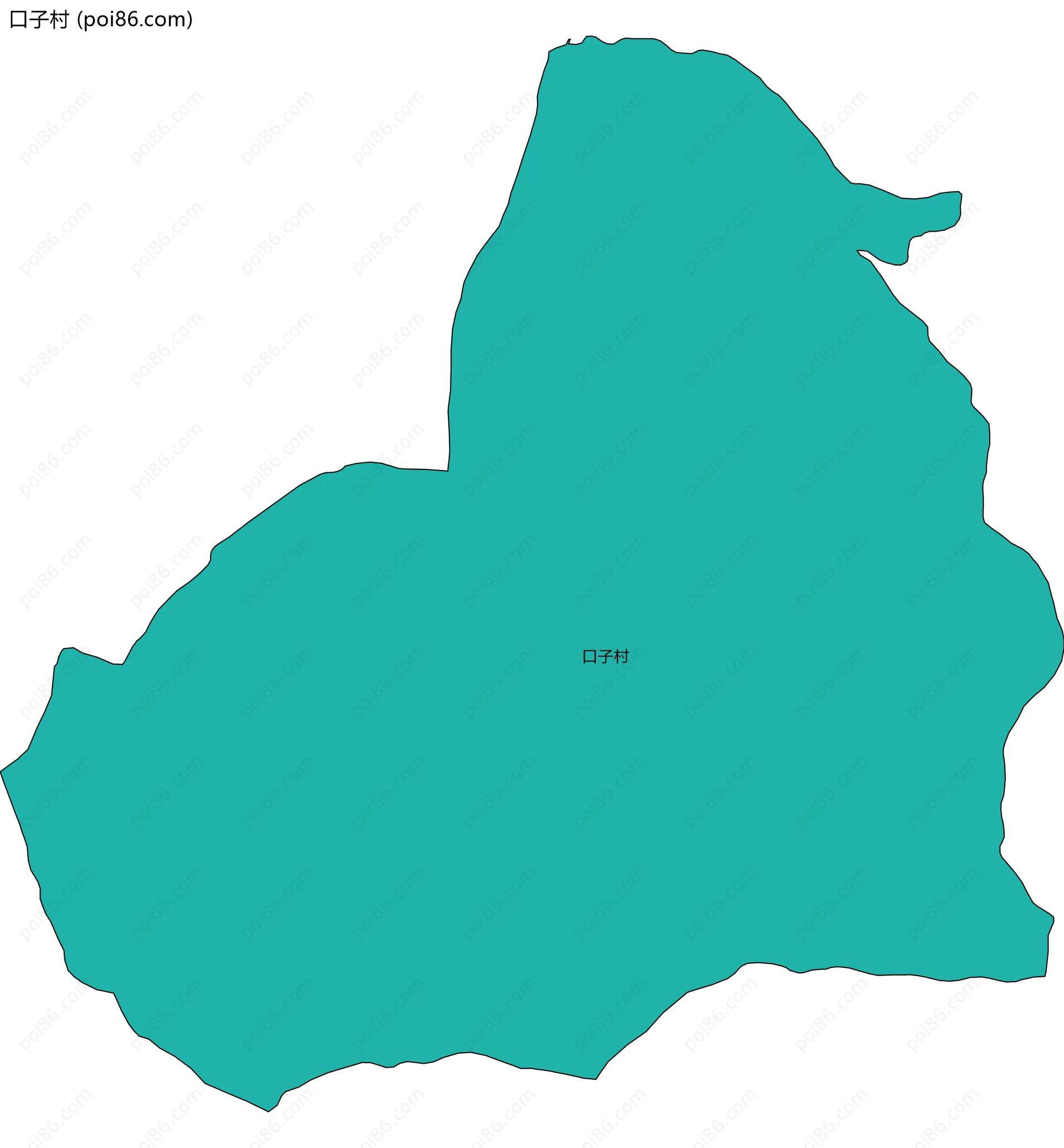 口子村边界地图