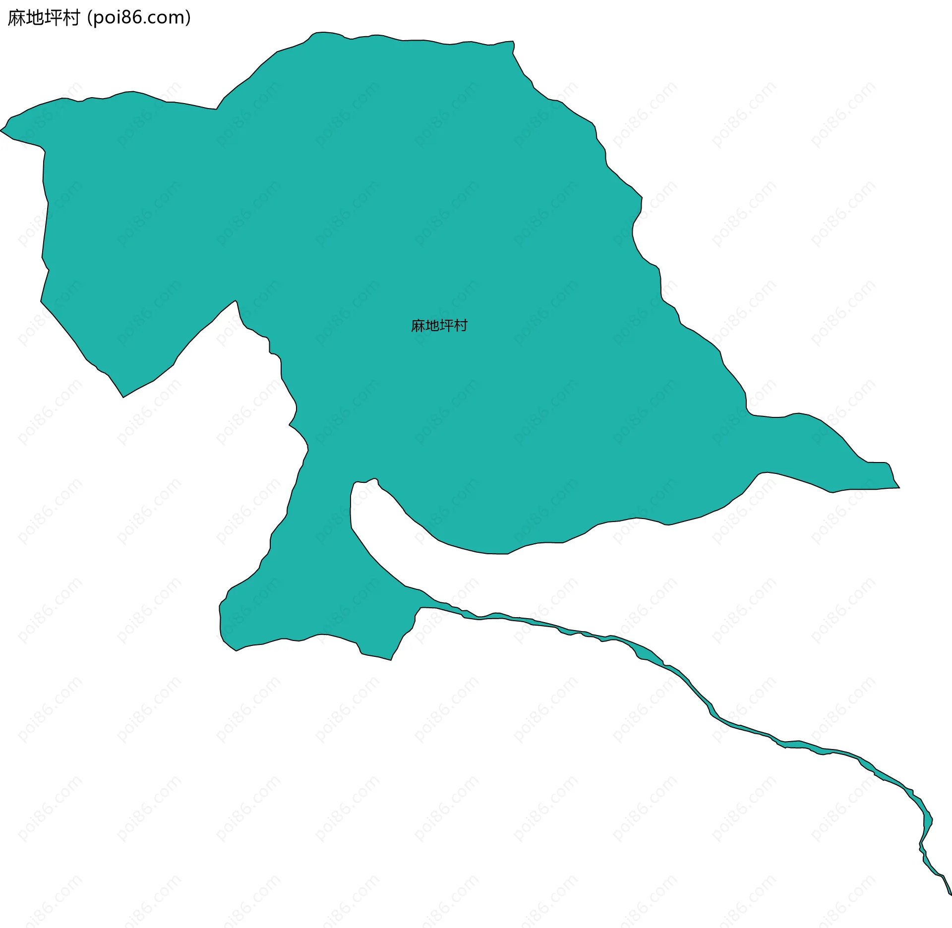 麻地坪村边界地图