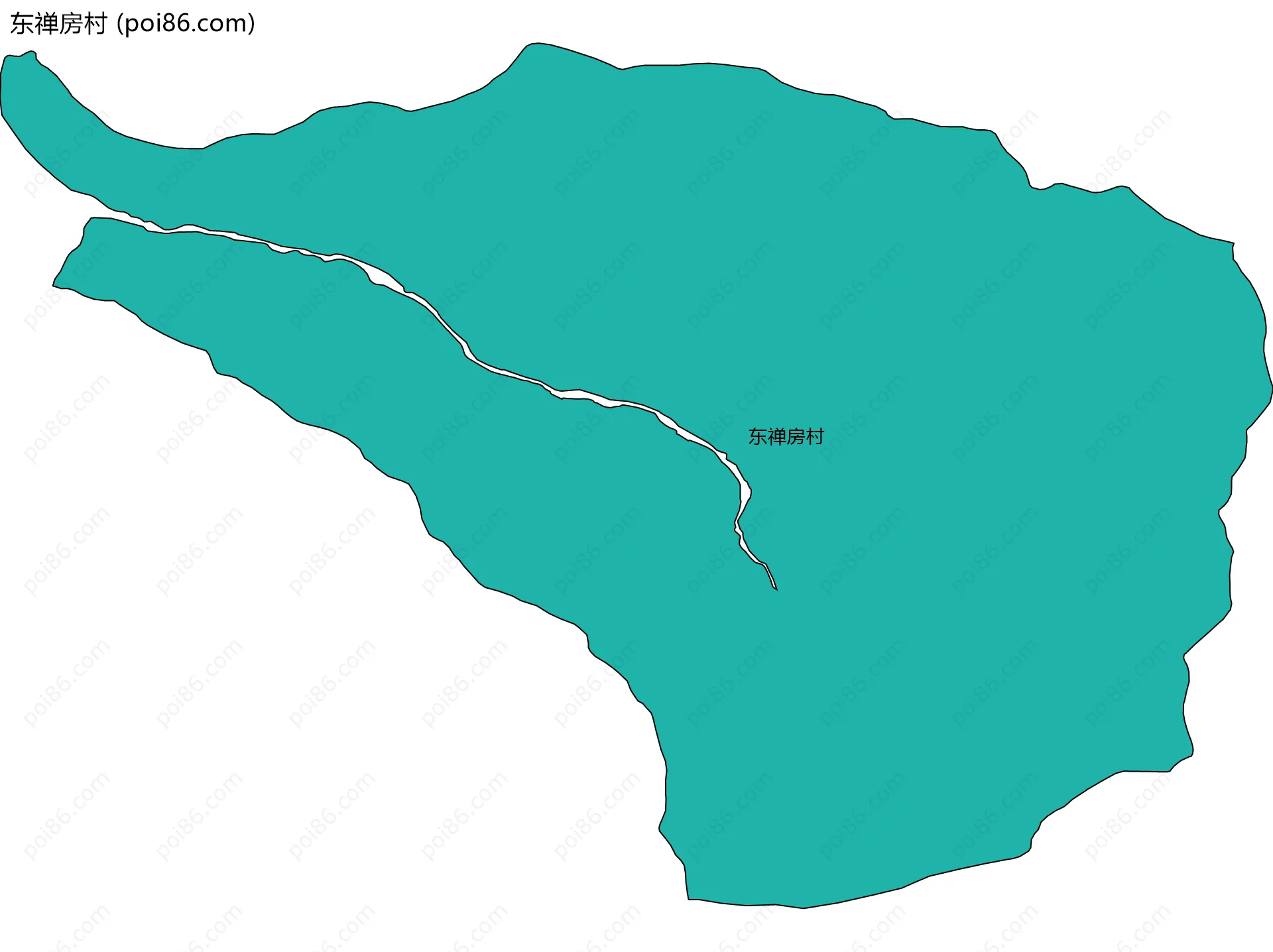 东禅房村边界地图