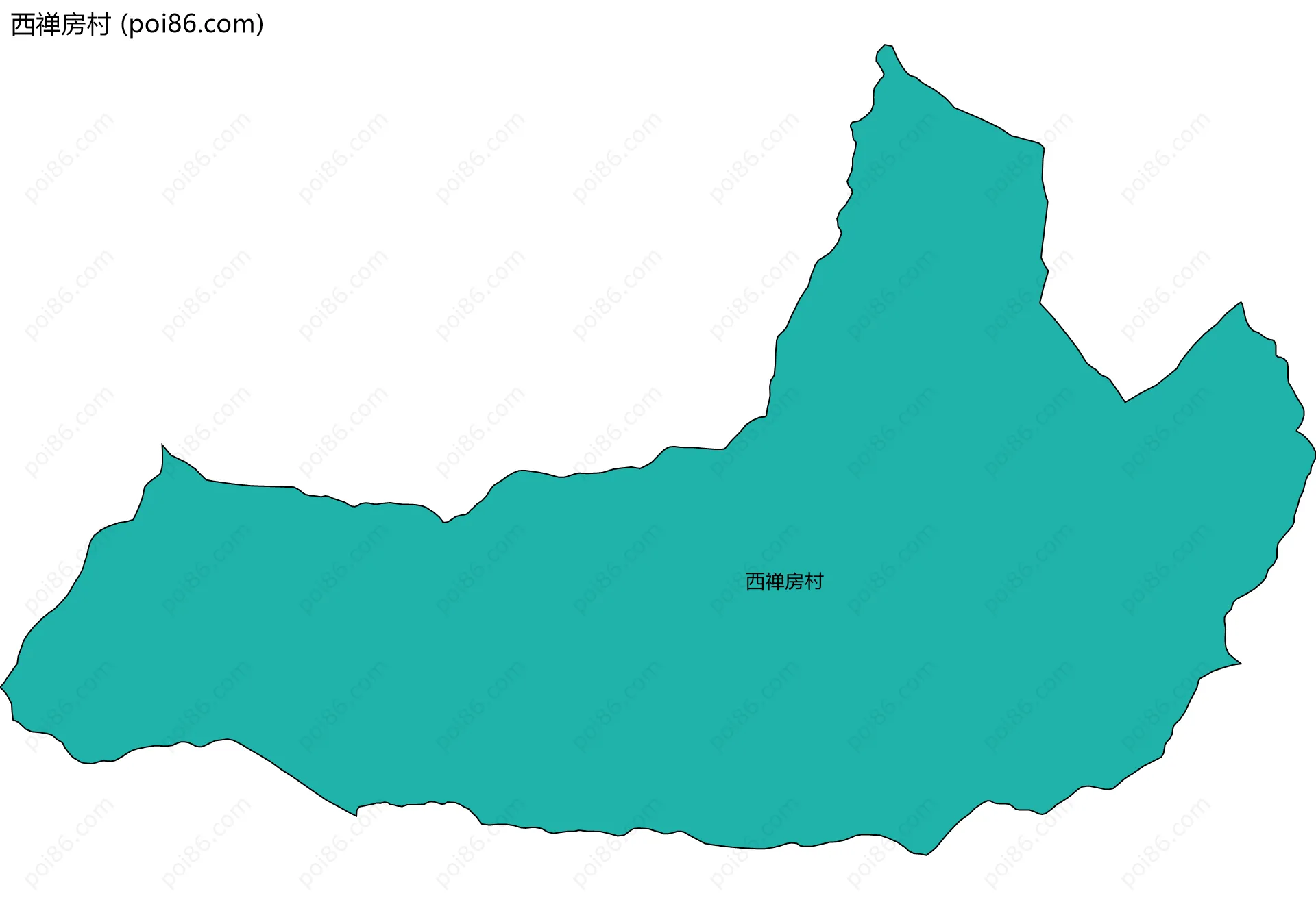 西禅房村边界地图