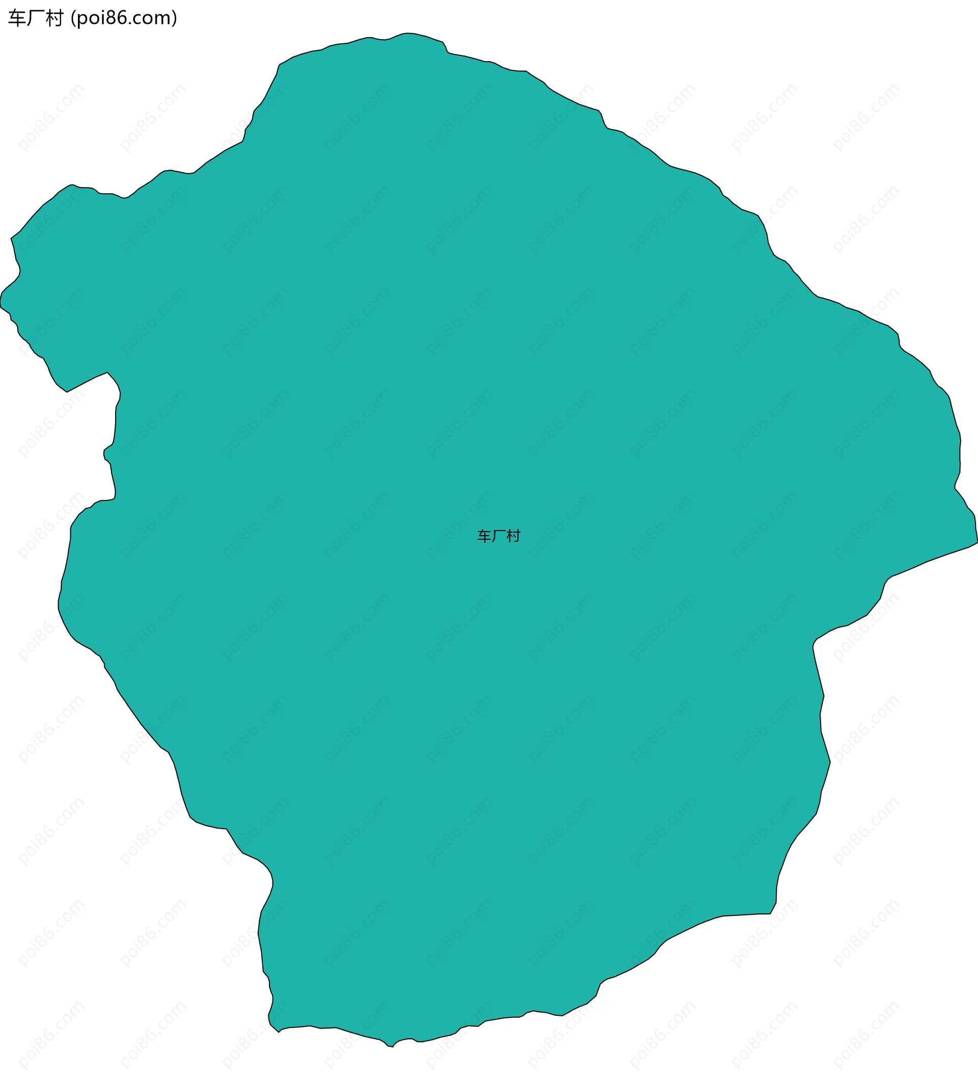 车厂村边界地图