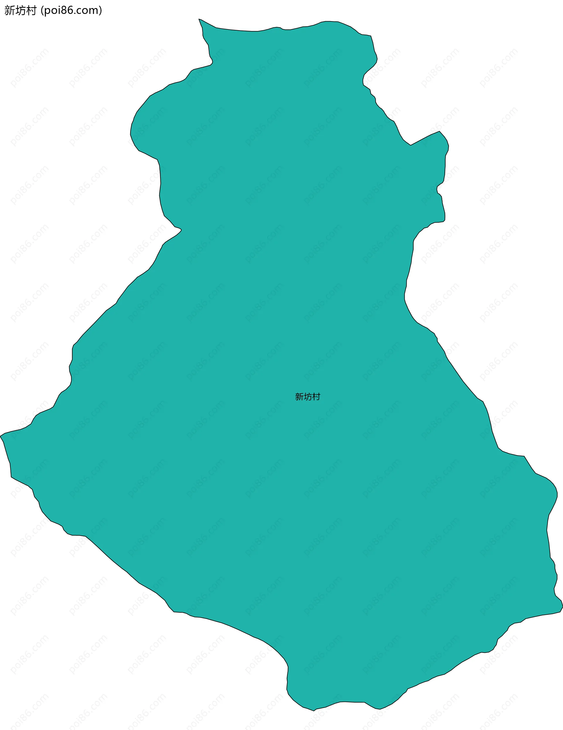 新坊村边界地图