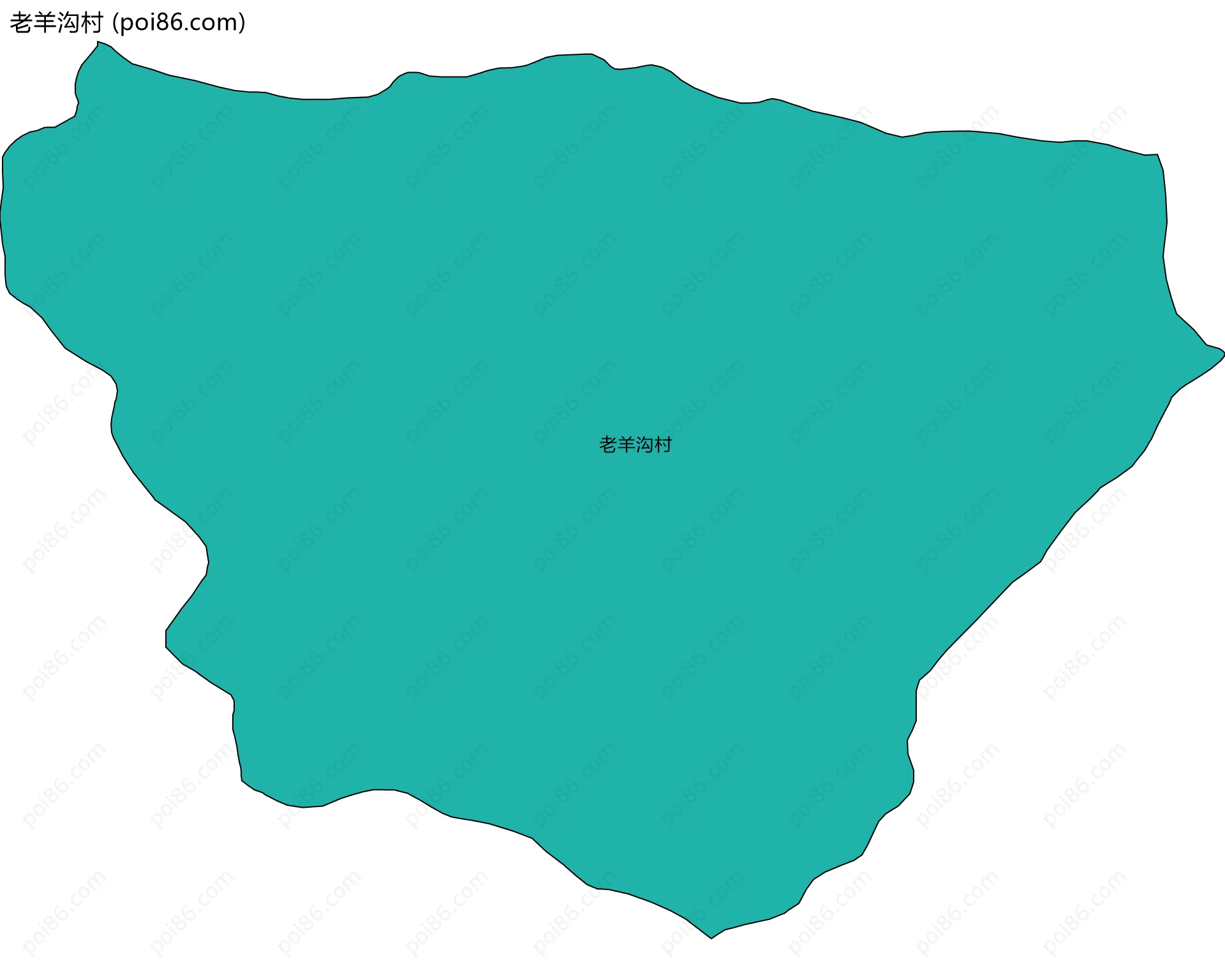 老羊沟村边界地图