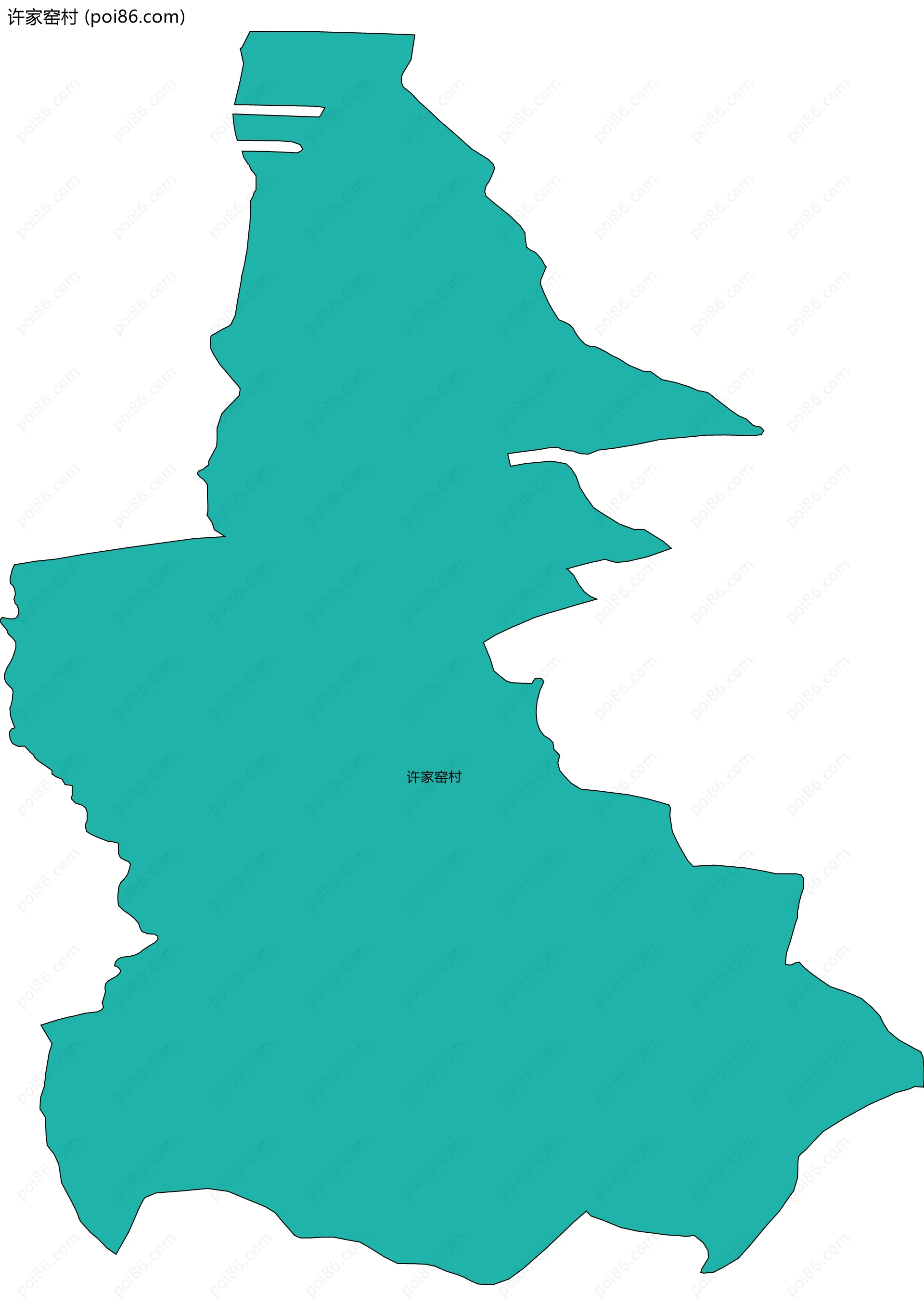 许家窑村边界地图