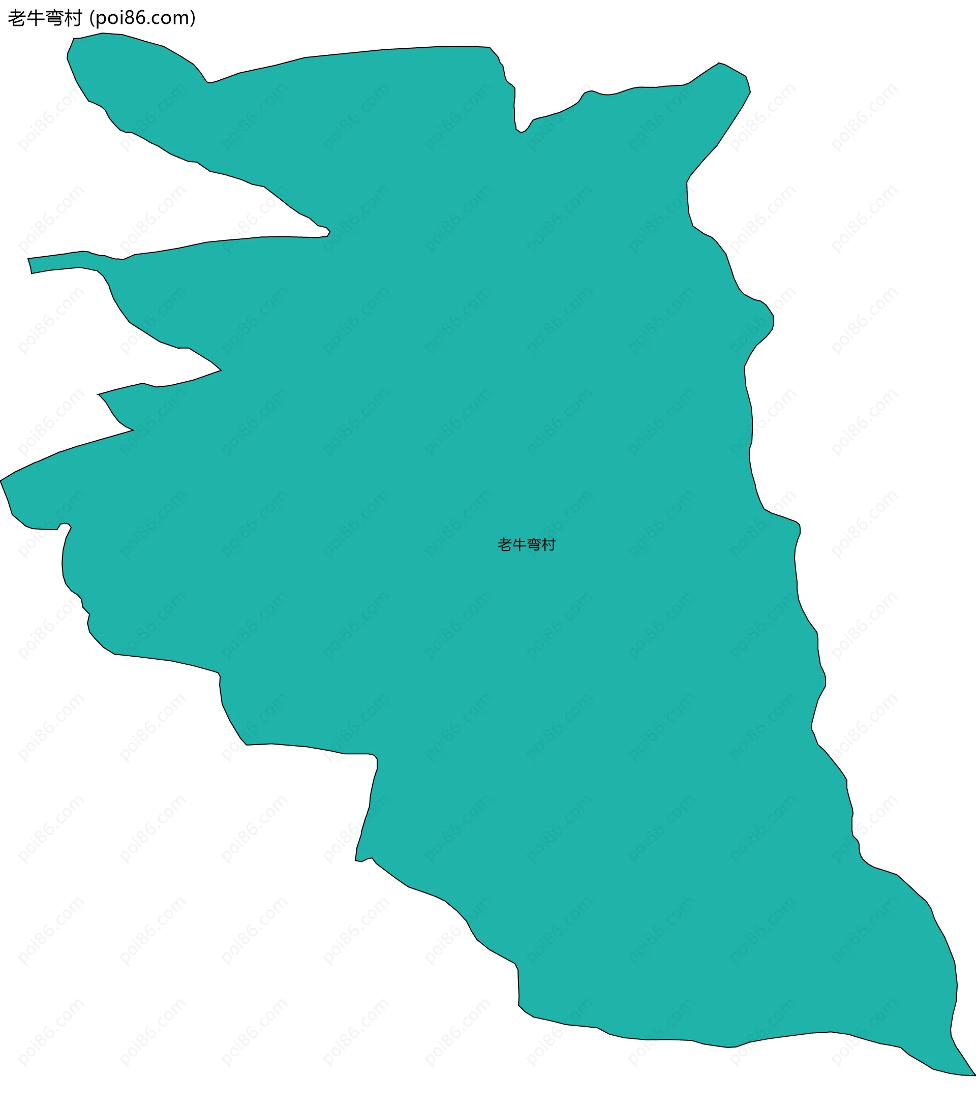 老牛弯村边界地图