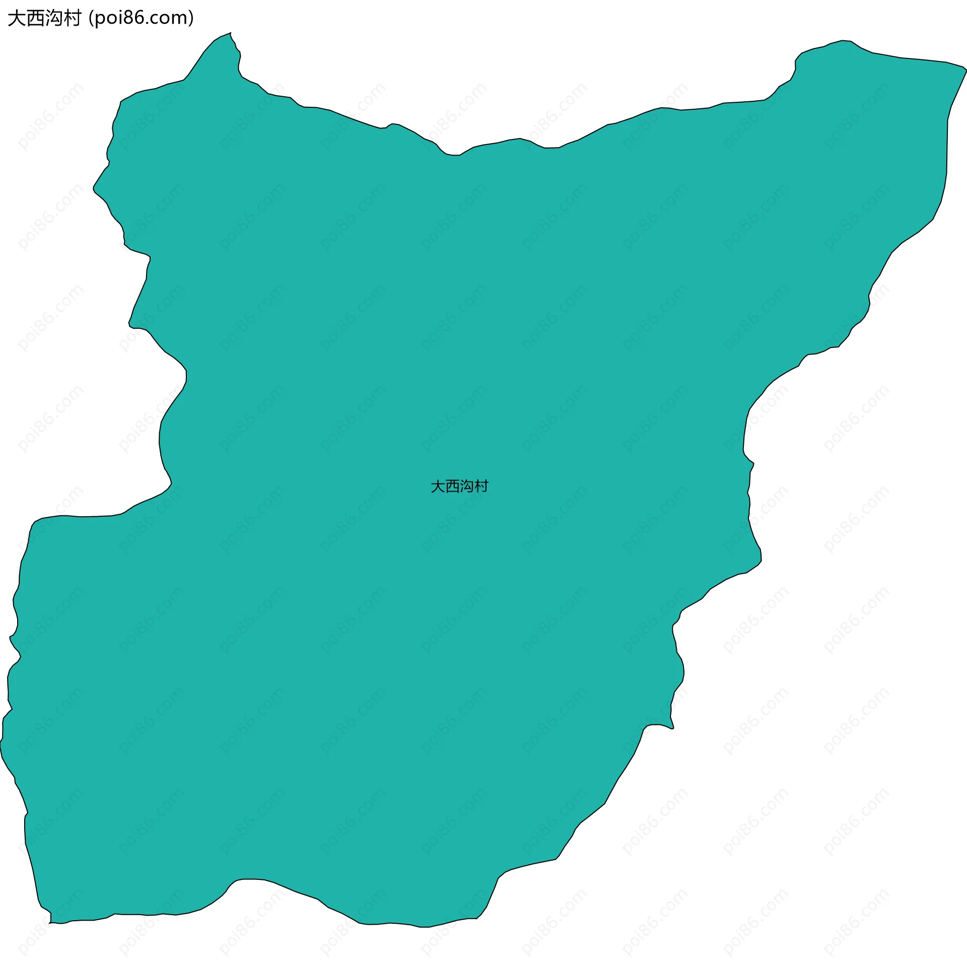 大西沟村边界地图