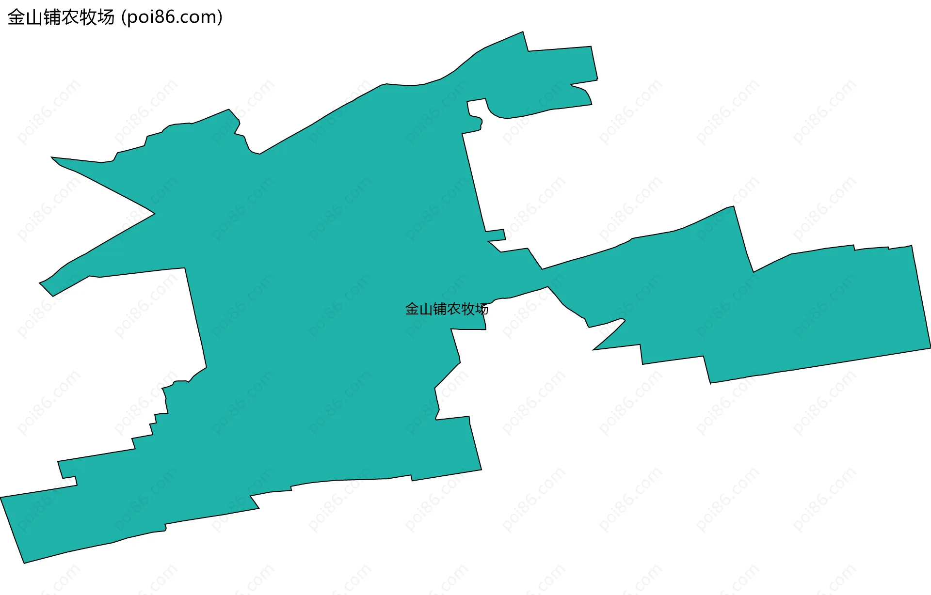 金山铺农牧场边界地图