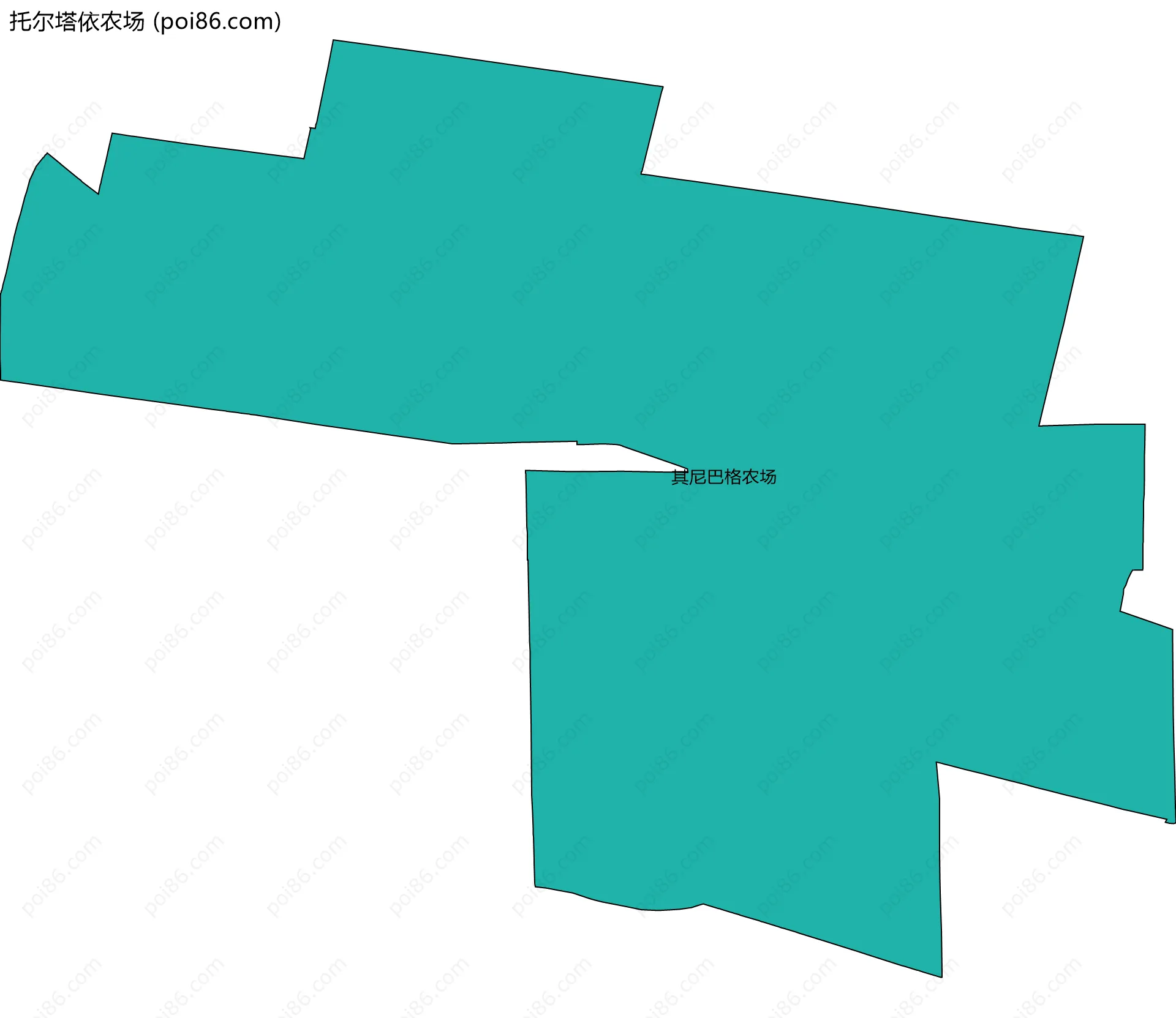 托尔塔依农场边界地图(五级行政区划)