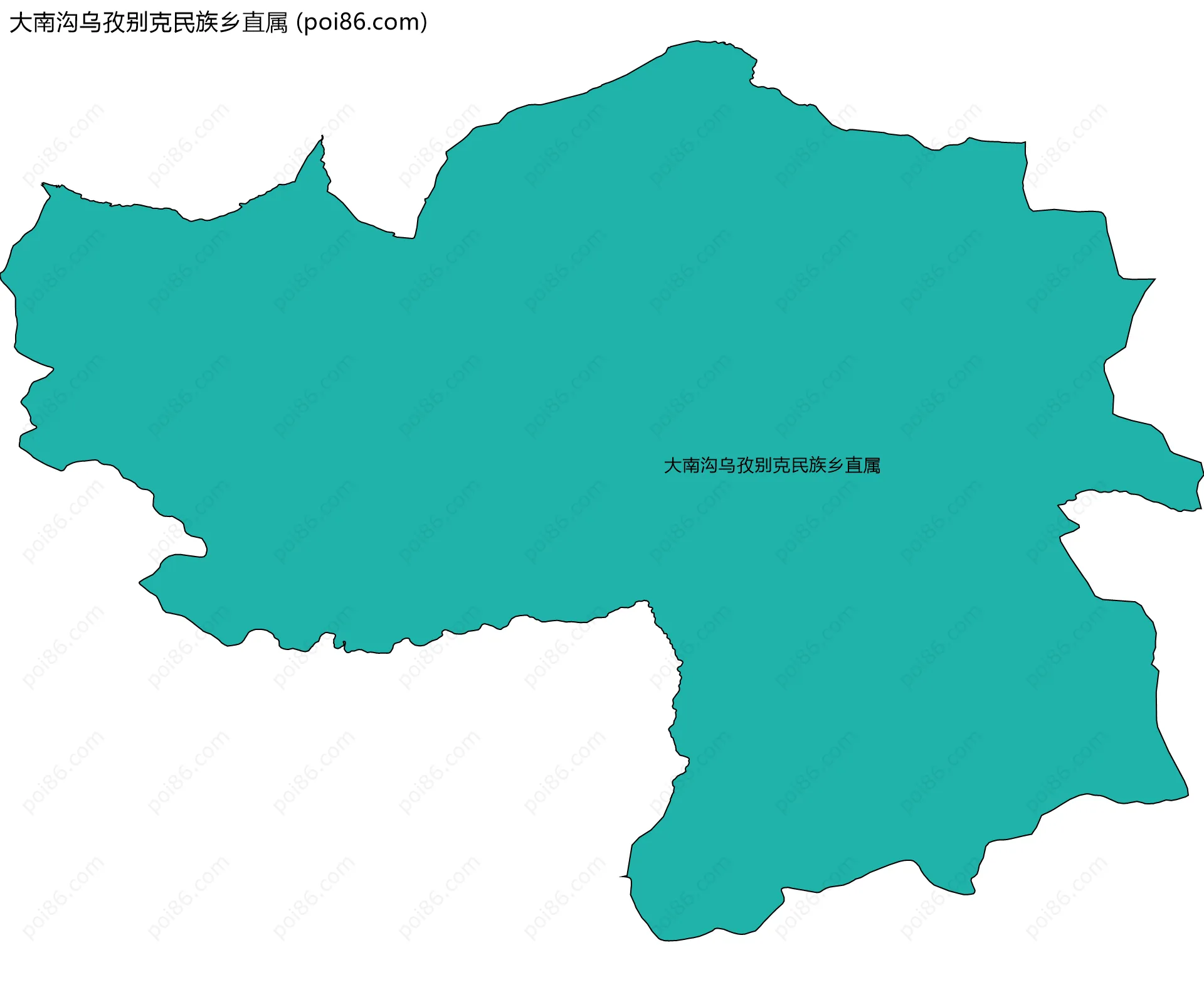 大南沟乌孜别克民族乡直属边界地图