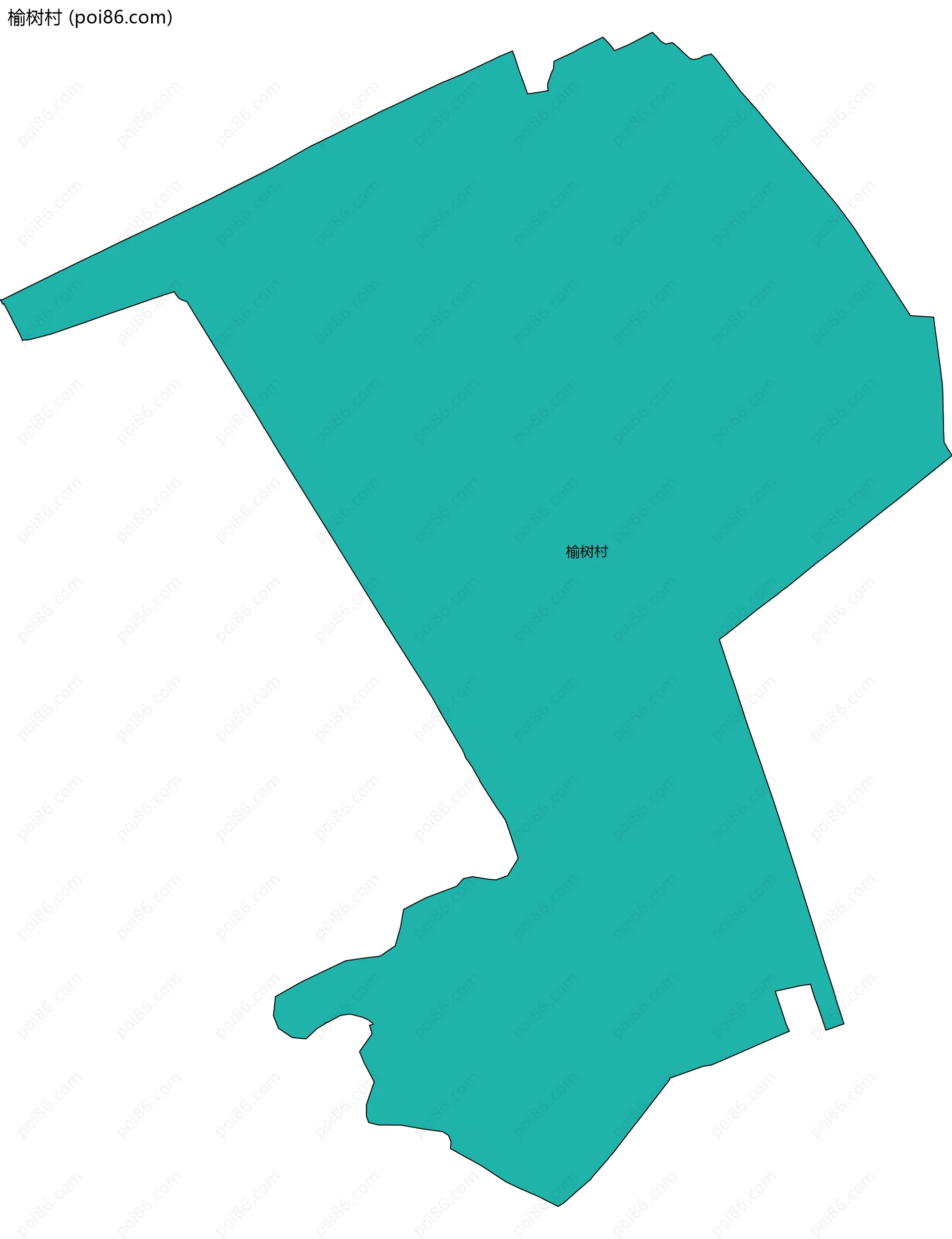 榆树村边界地图