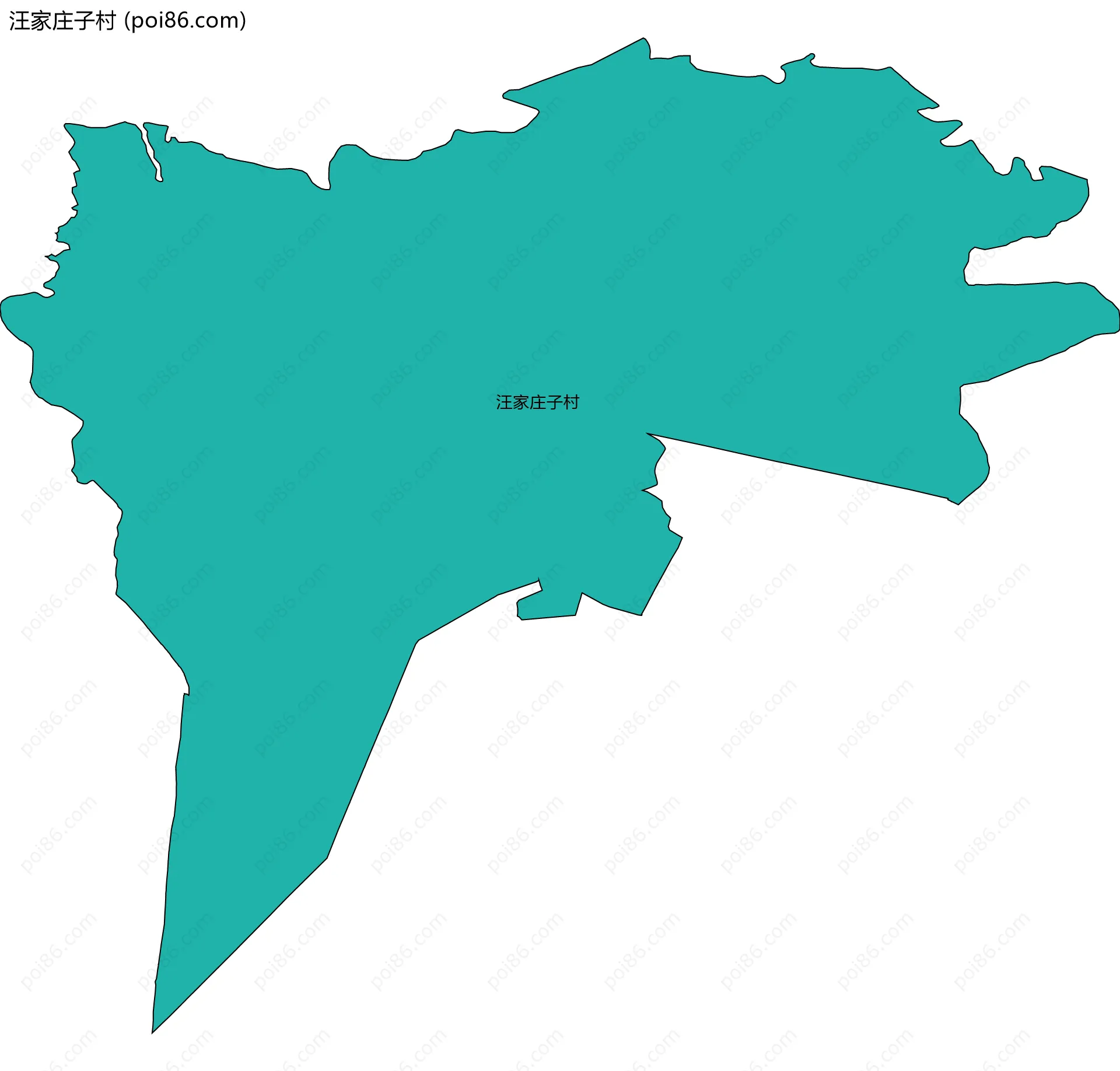 汪家庄子村边界地图