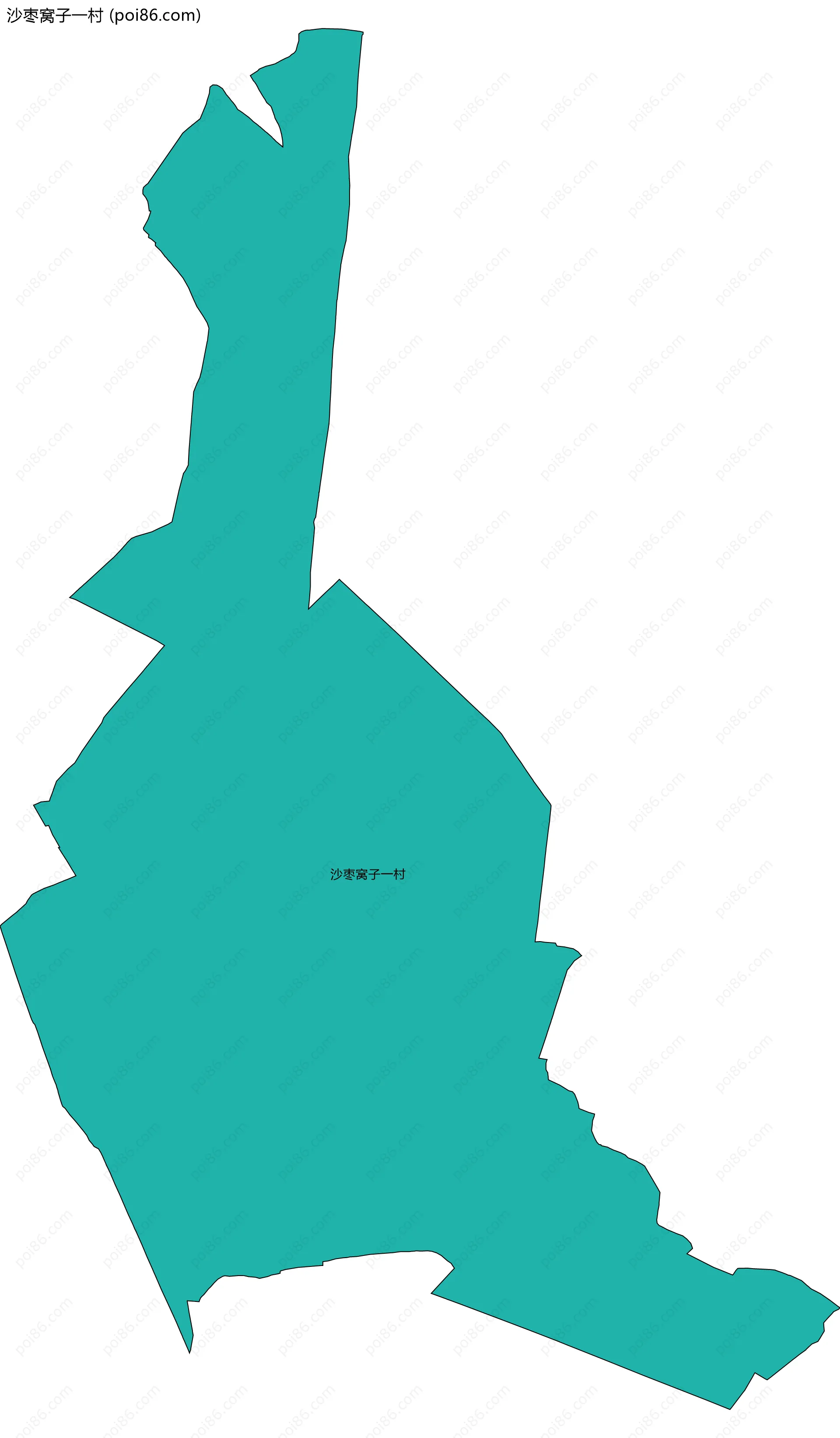 沙枣窝子一村边界地图