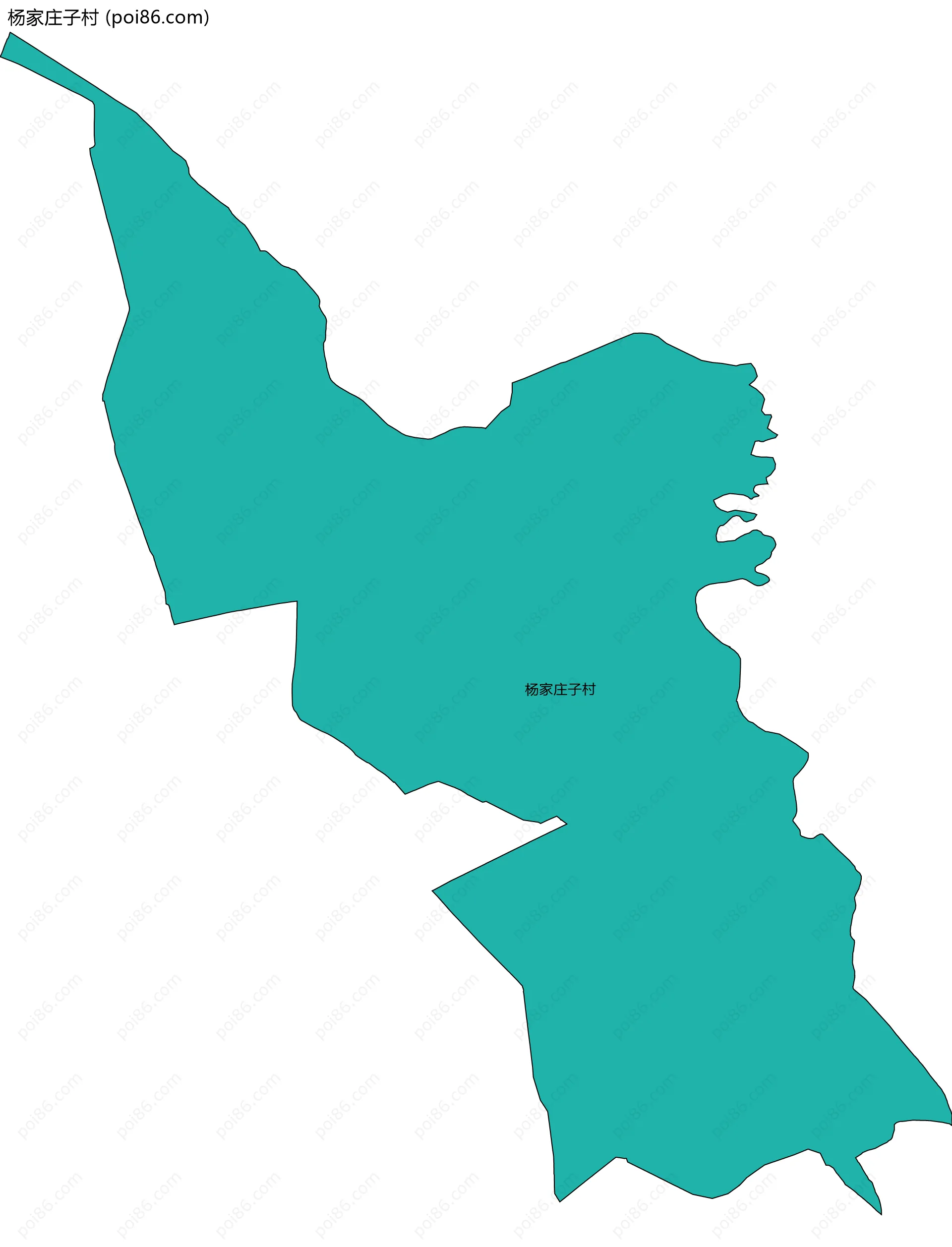 杨家庄子村边界地图