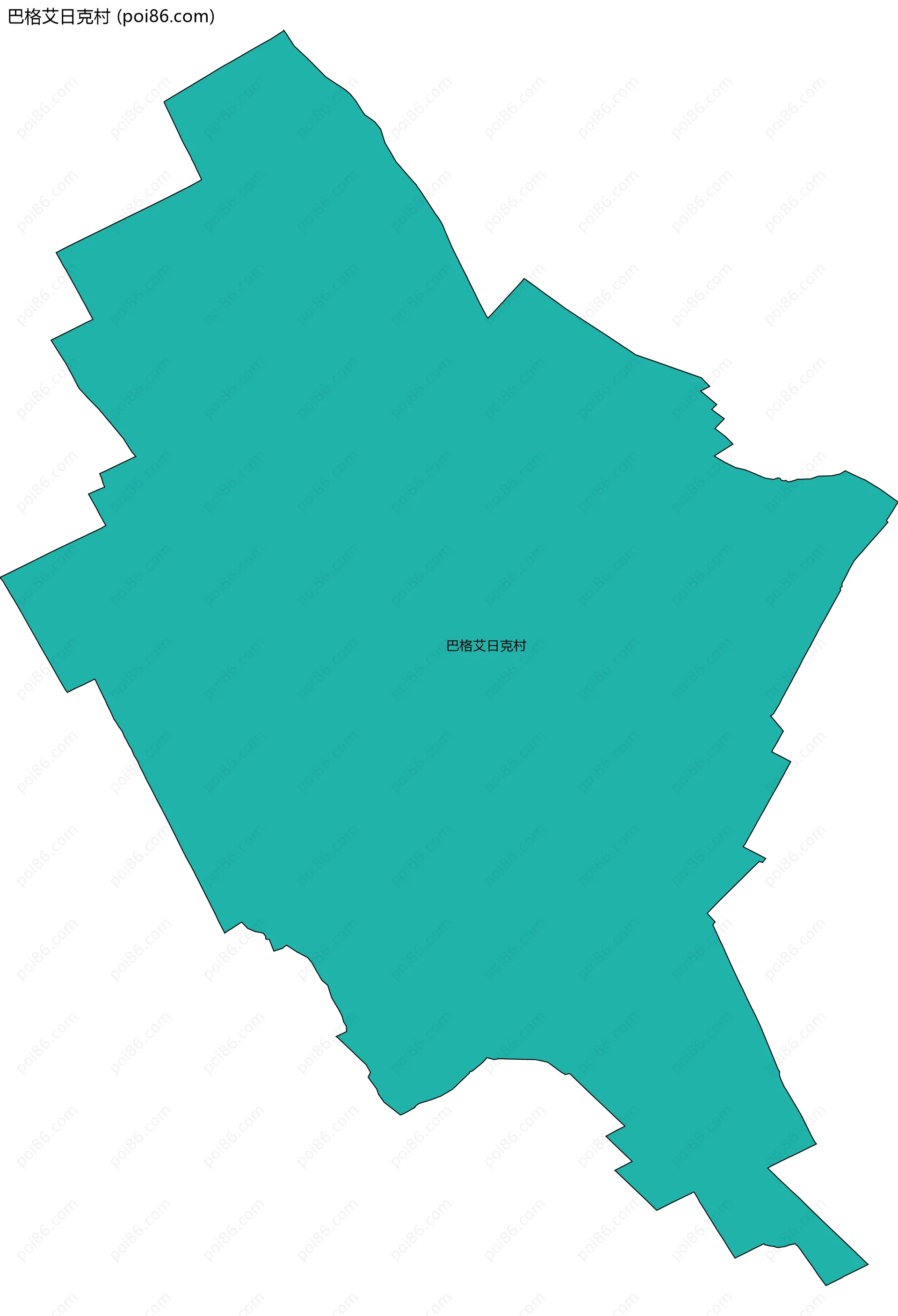 巴格艾日克村边界地图