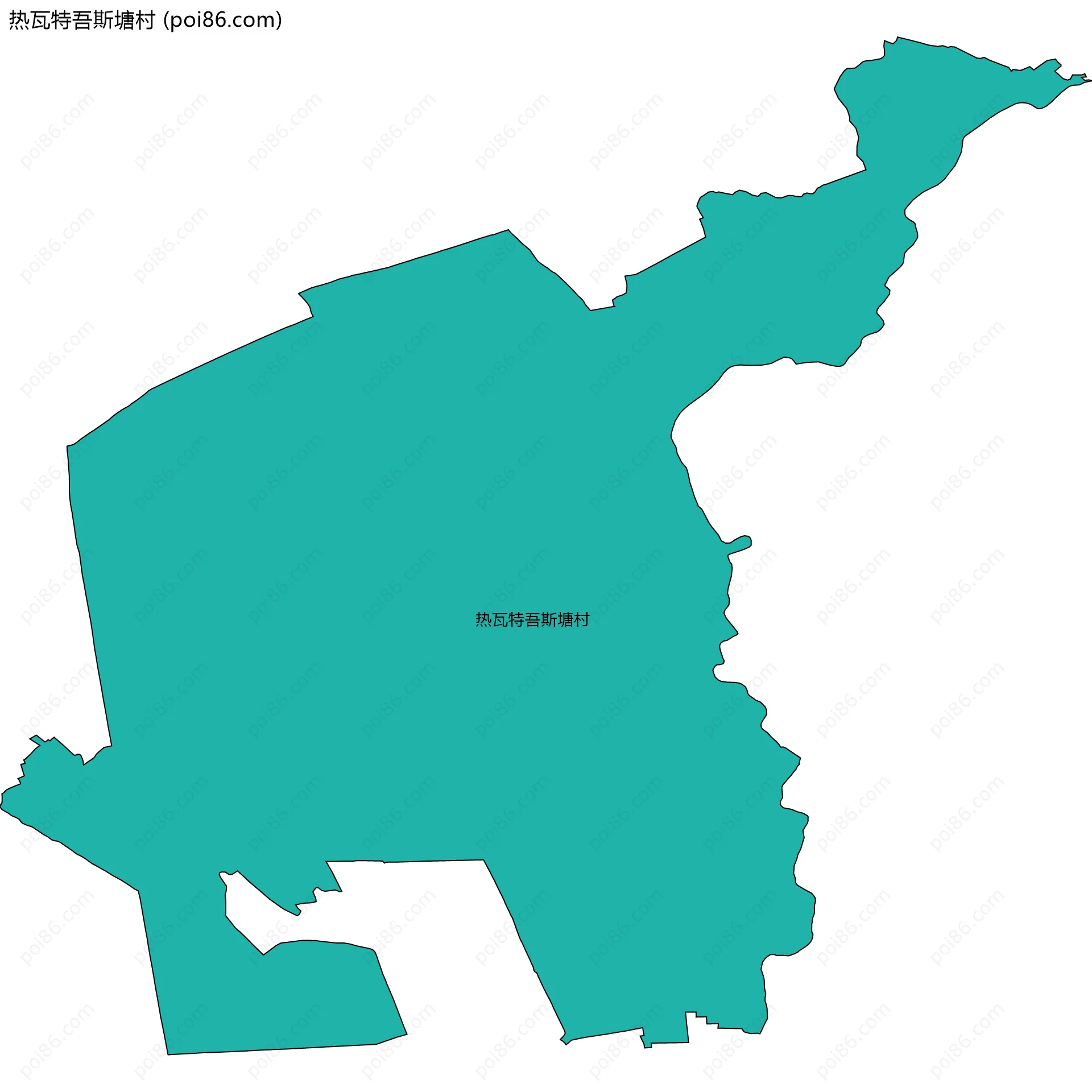 热瓦特吾斯塘村边界地图