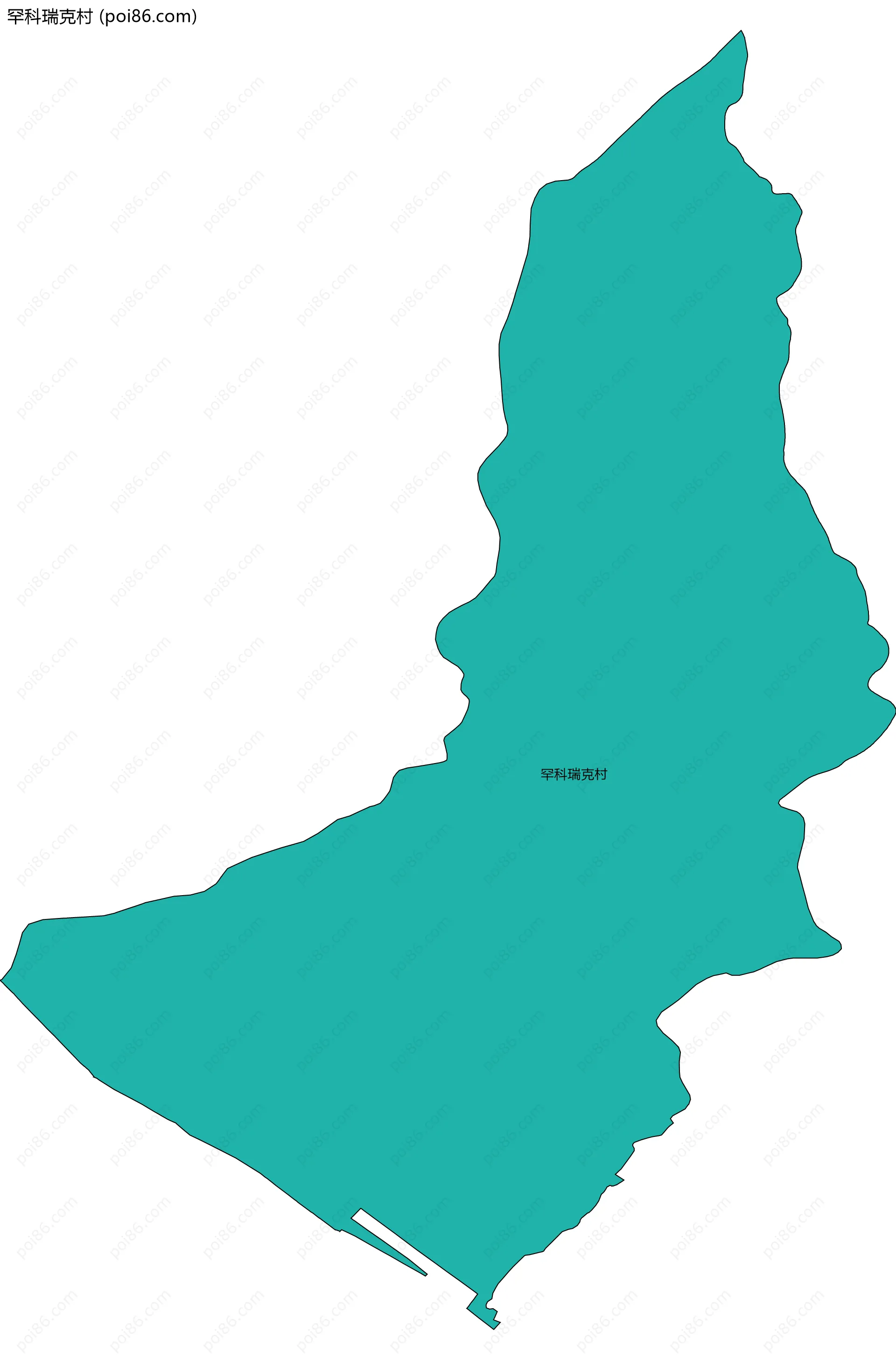 罕科瑞克村边界地图