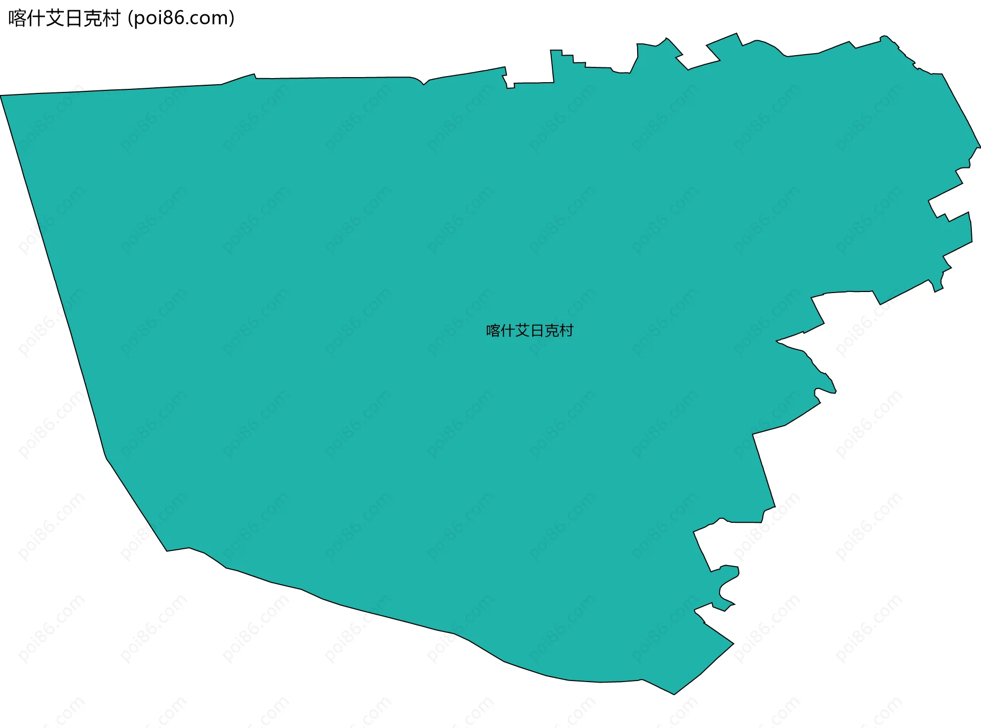 喀什艾日克村边界地图