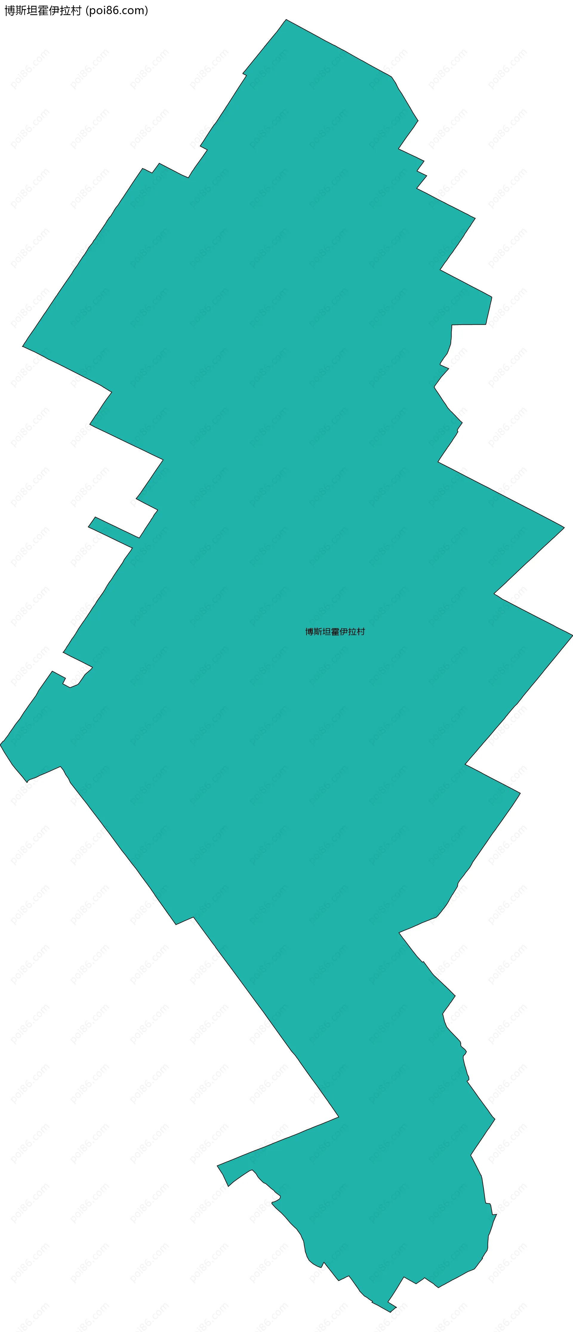 博斯坦霍伊拉村边界地图
