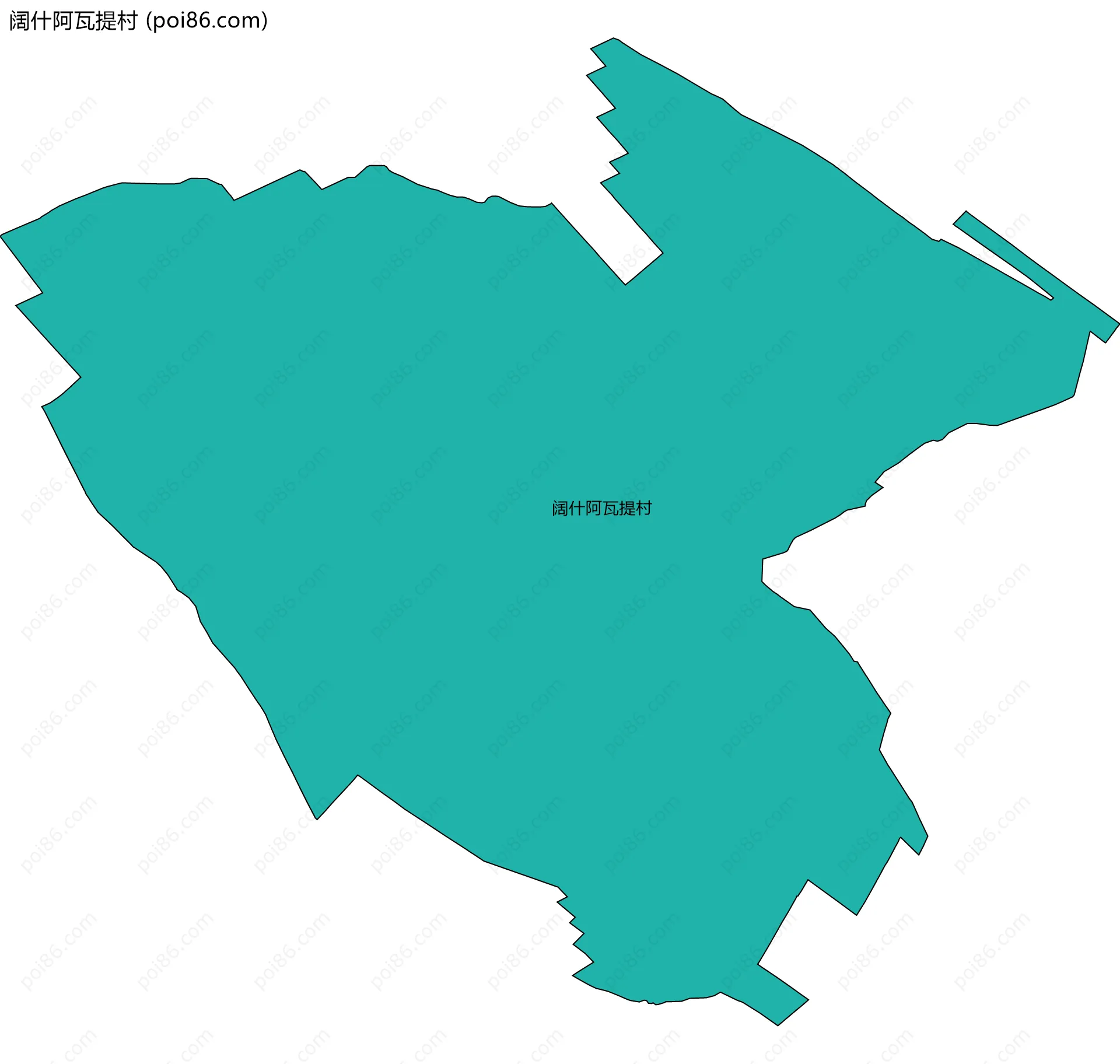 阔什阿瓦提村边界地图