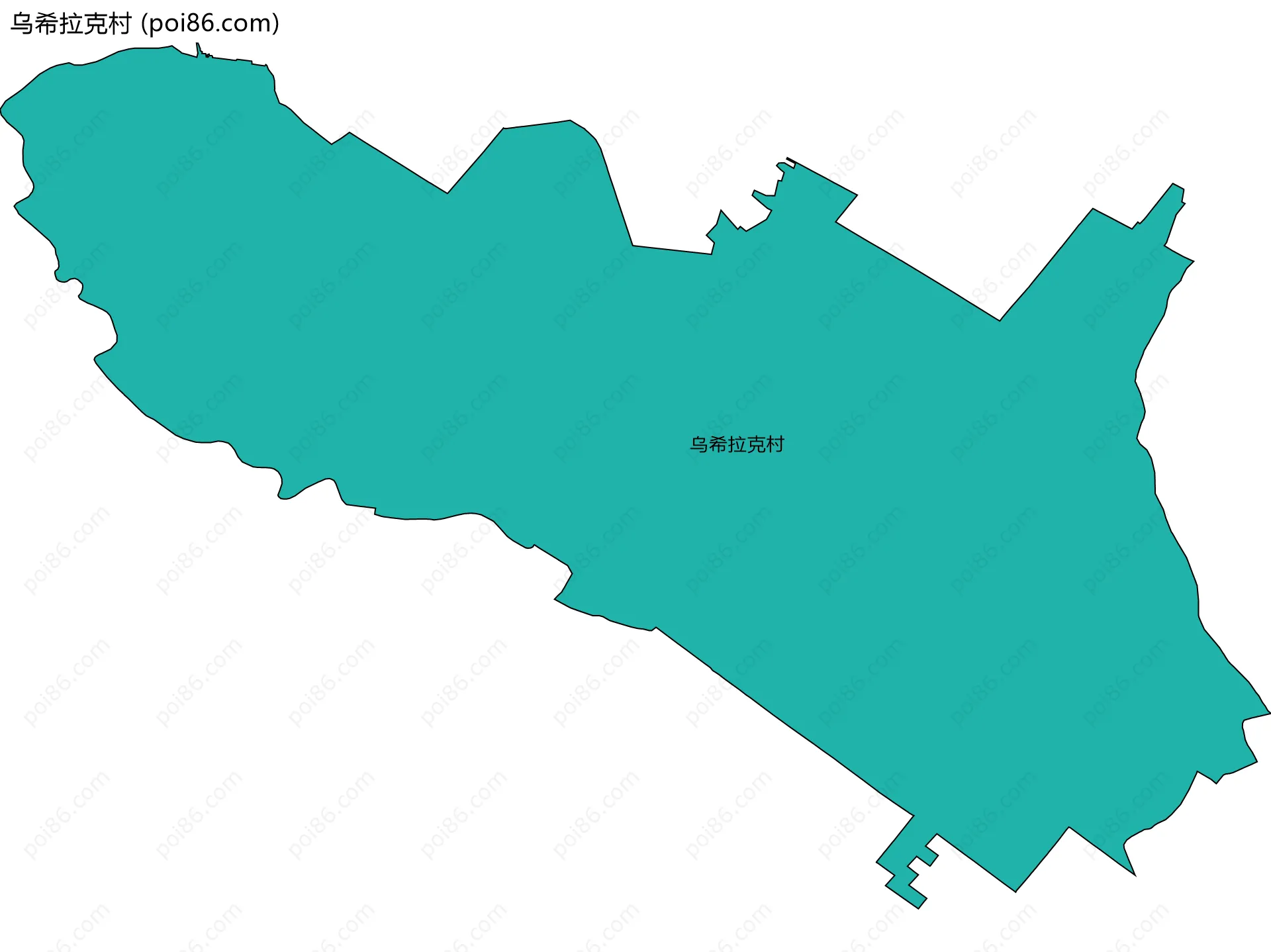 乌希拉克村边界地图