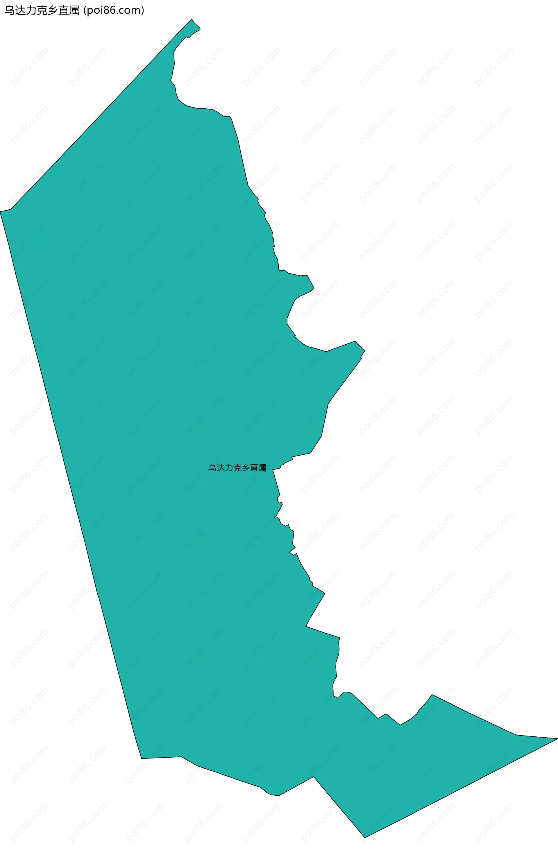 乌达力克乡直属边界地图