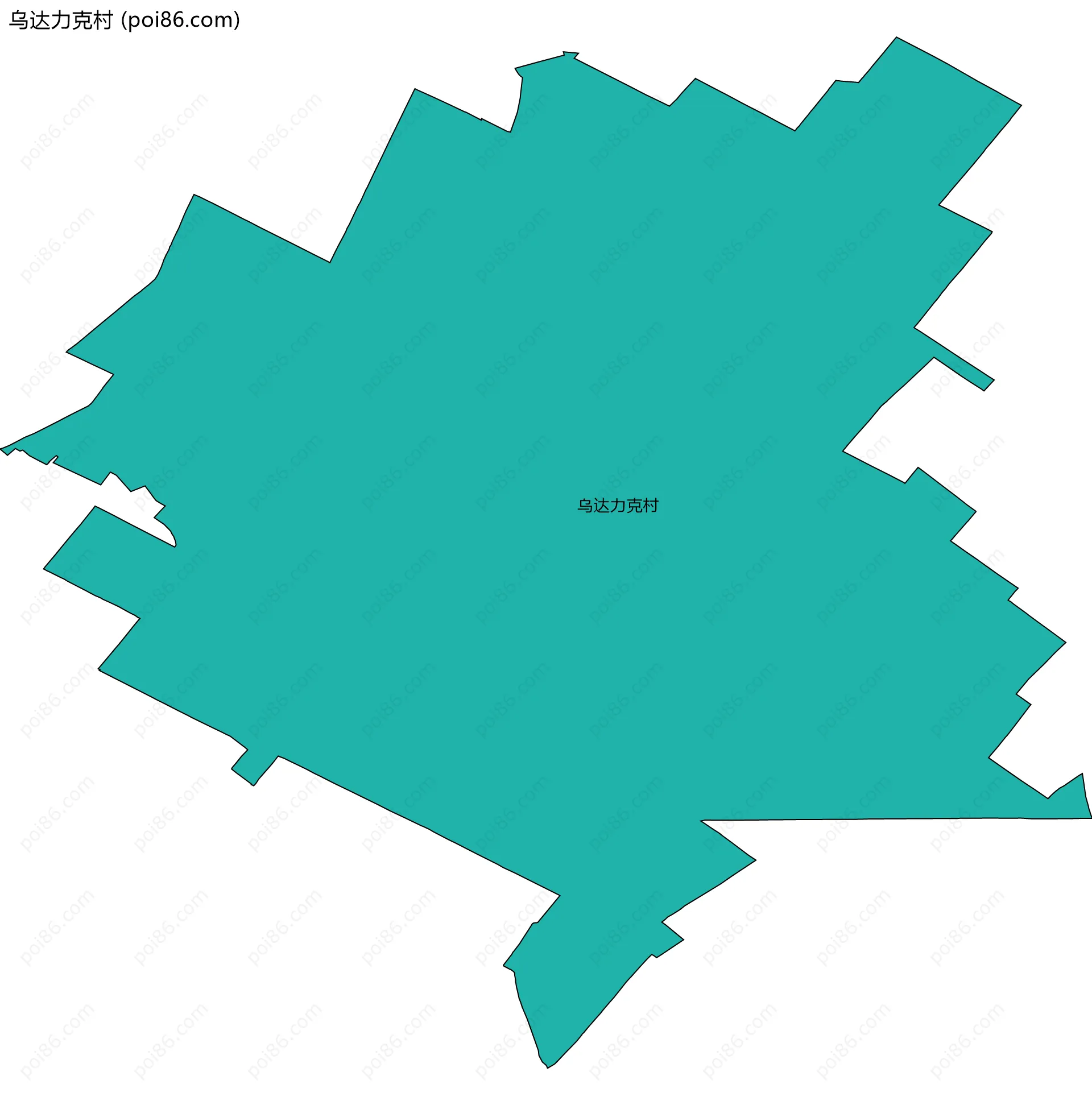 乌达力克村边界地图