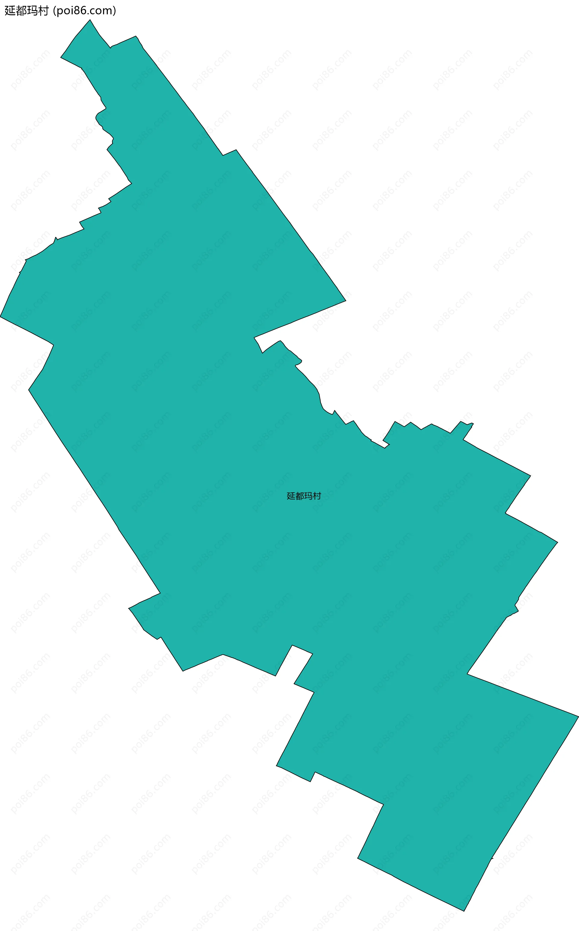 延都玛村边界地图