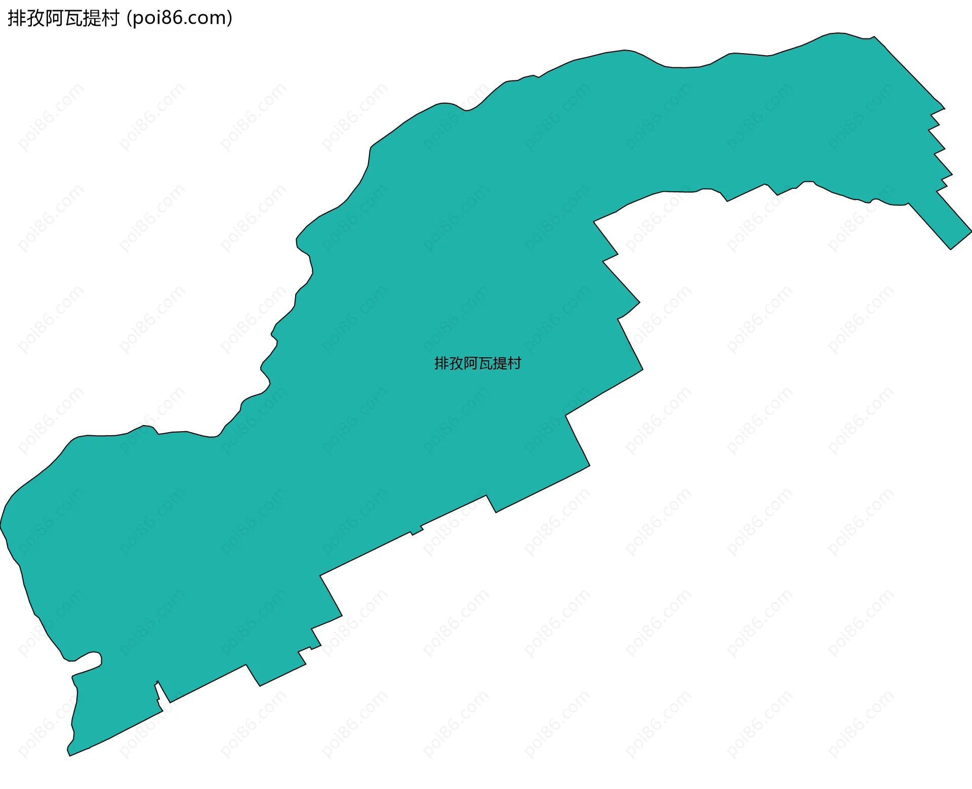 排孜阿瓦提村边界地图