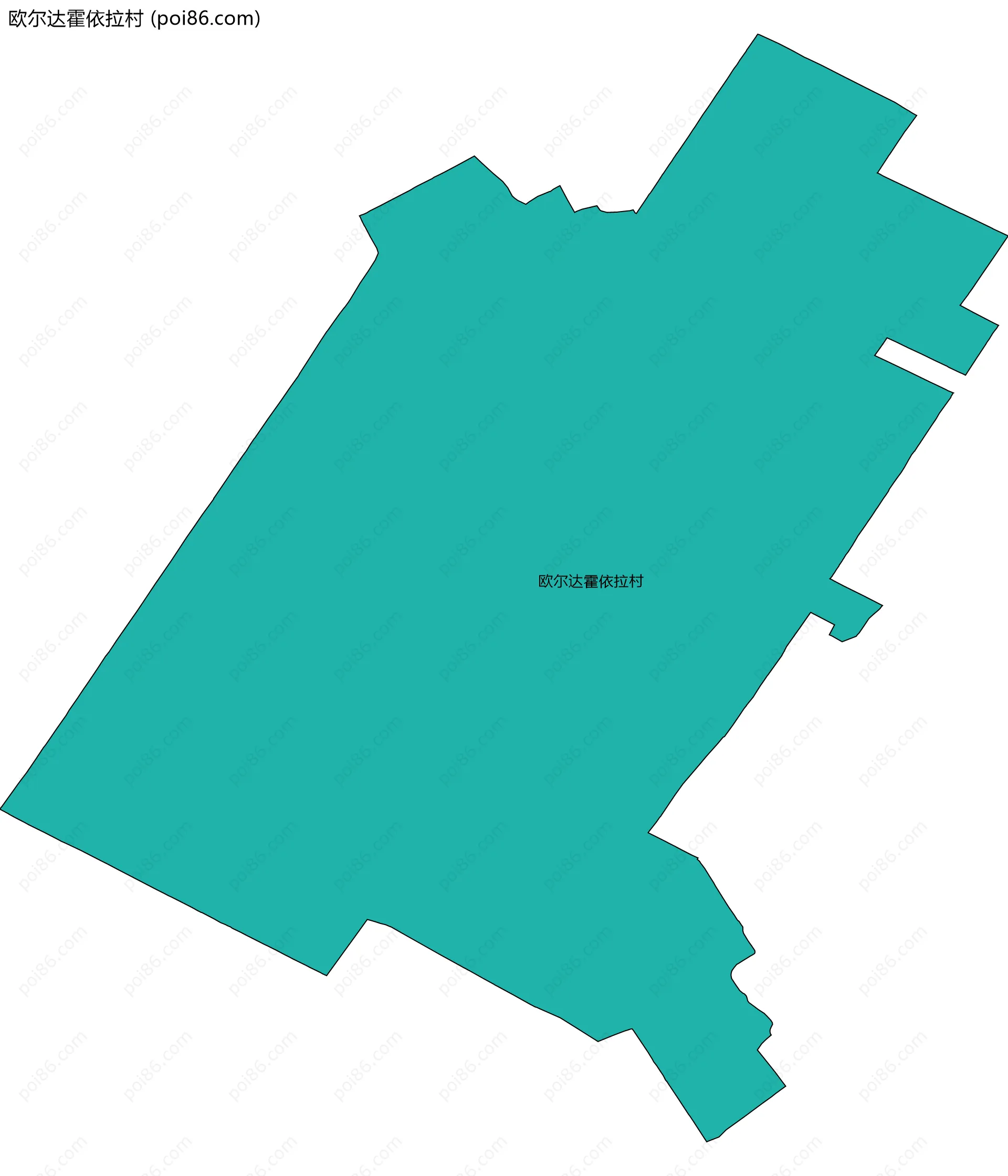 欧尔达霍依拉村边界地图