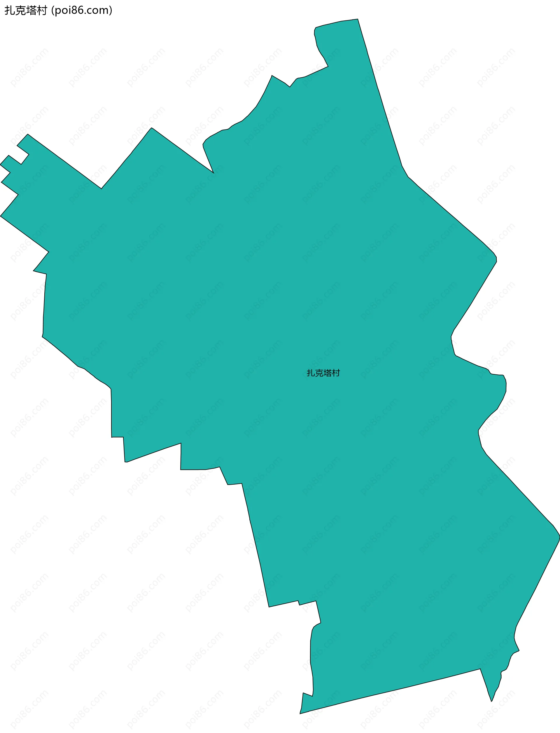 扎克塔村边界地图