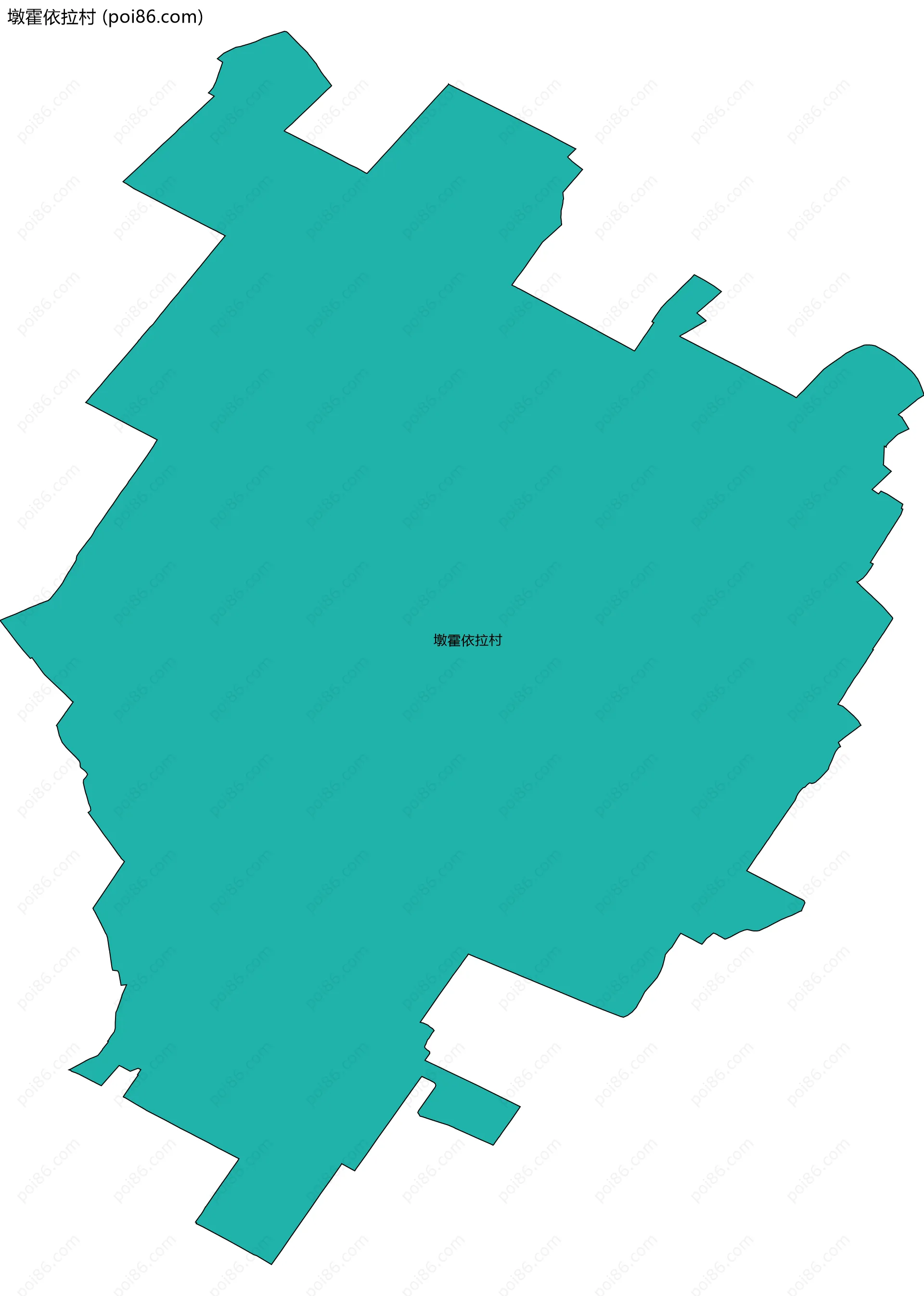 墩霍依拉村边界地图